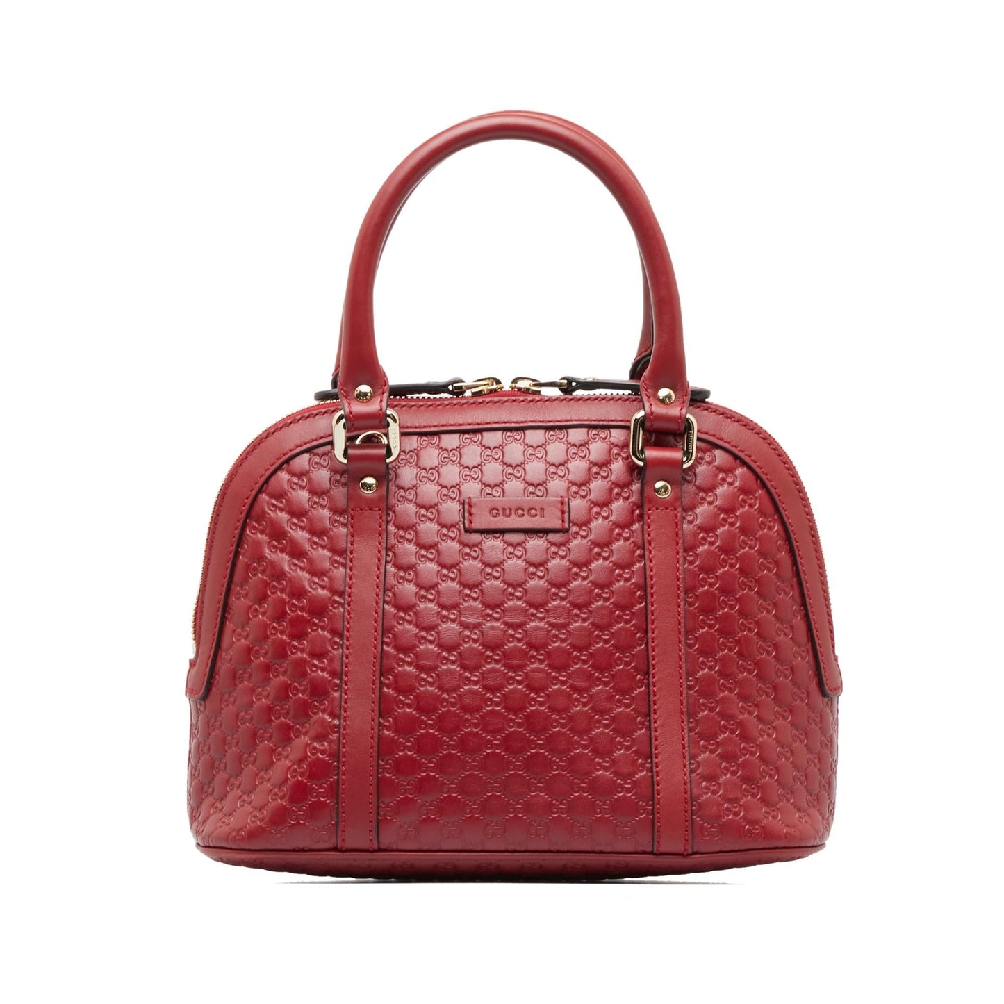 Gucci Microguccissima Dome SHG-Kr4jXr Calf Red Satchel Bag