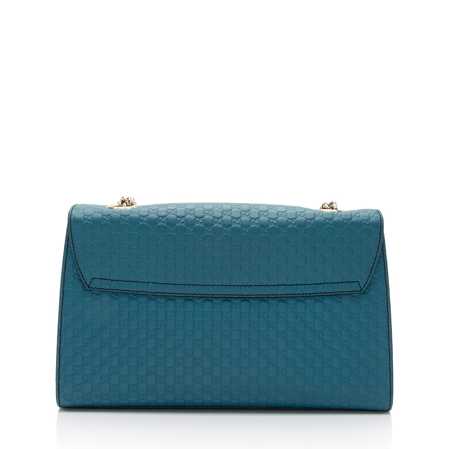 Gucci Microguccissima Emily Leather Blue Medium Shoulder Bag