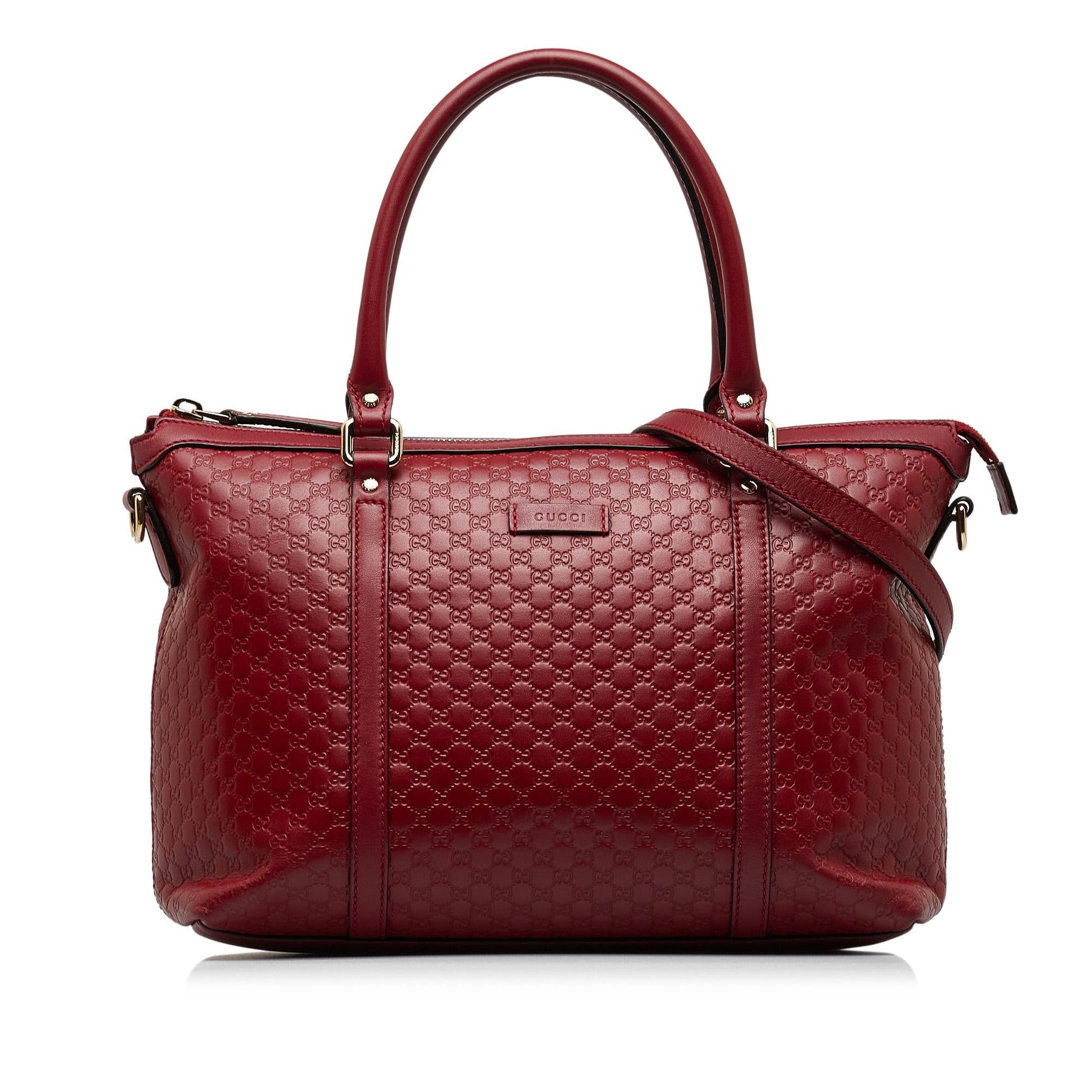Gucci Microguccissima Joy SHG-wE1JXb Calf Red Satchel Bag