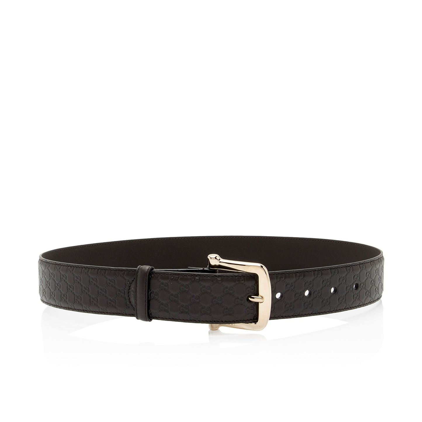 Gucci Microguccissima Belt - Size 32 Leather Brown Accessory