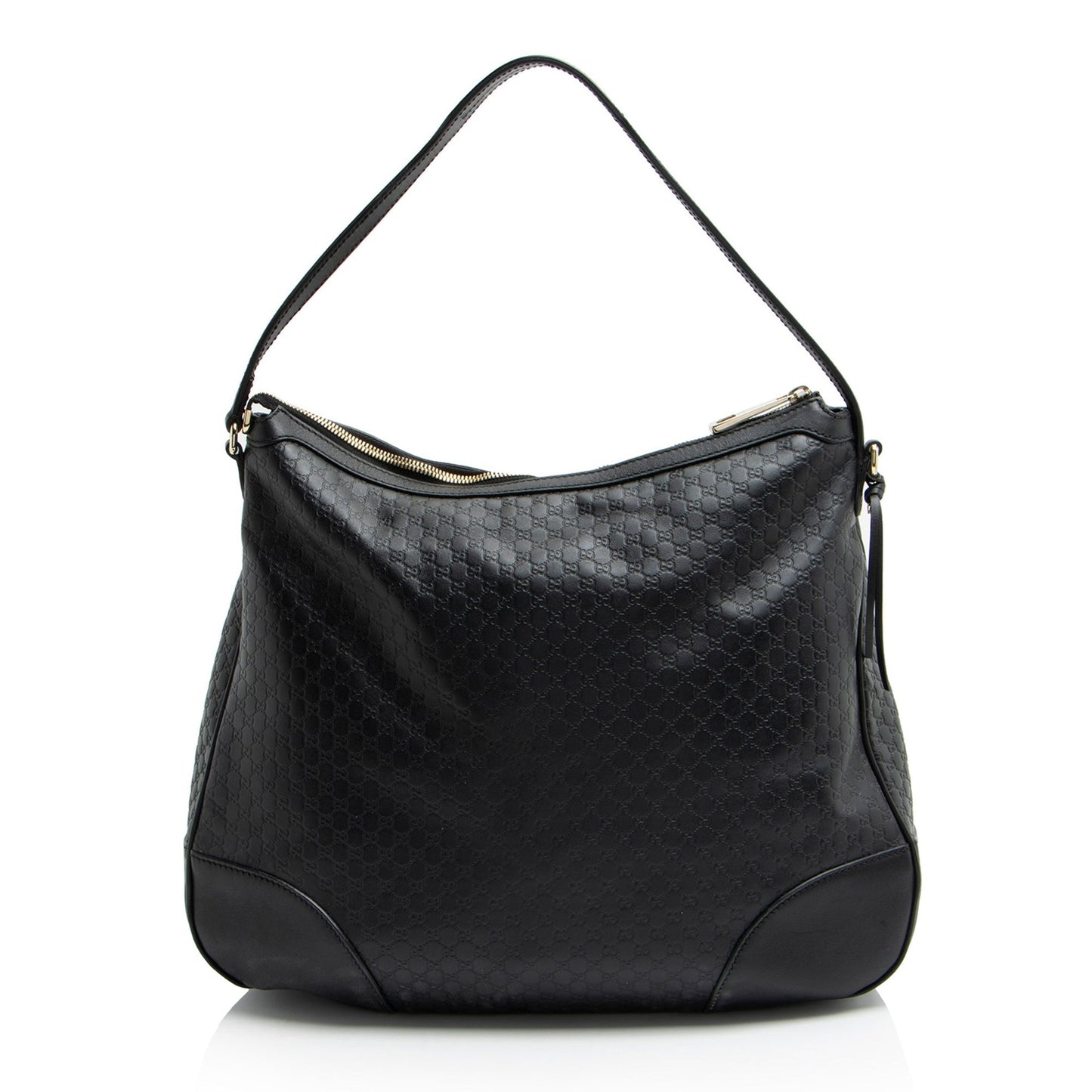 Gucci Microguccissima Bree Leather Black Large Shoulder Bag