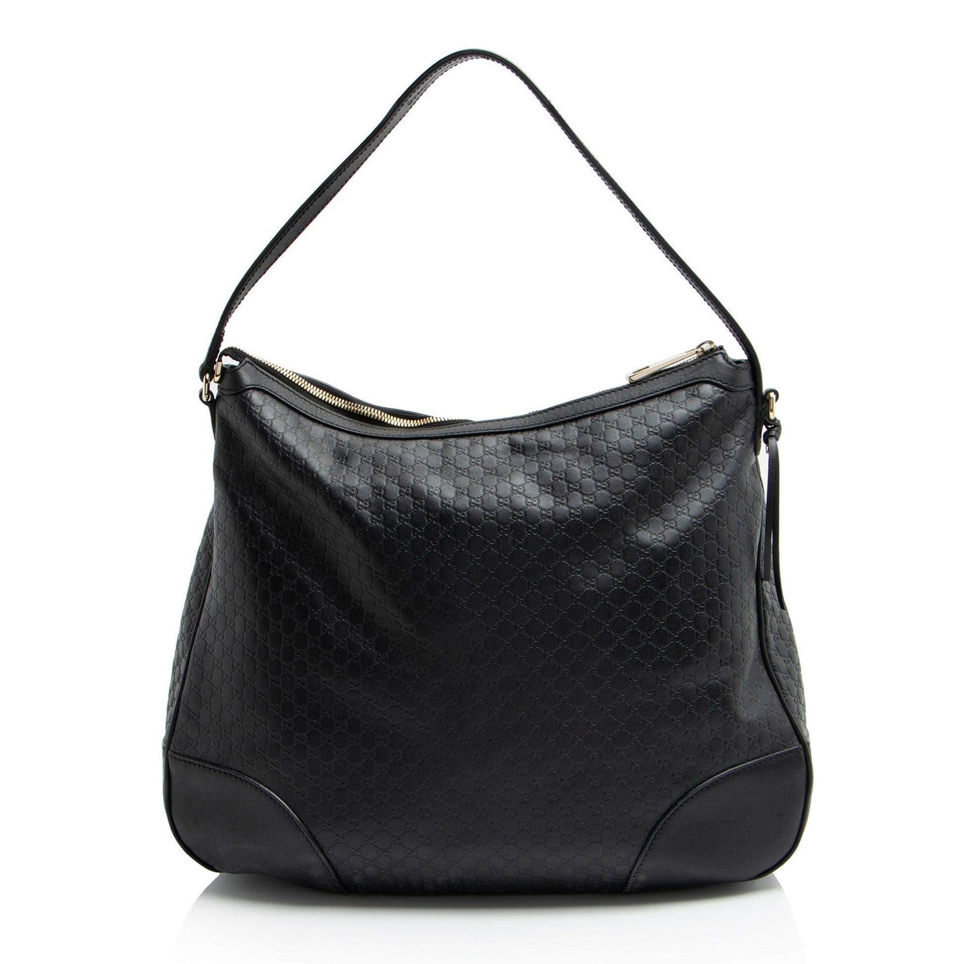Gucci Microguccissima Bree Leather Black Large Shoulder Bag