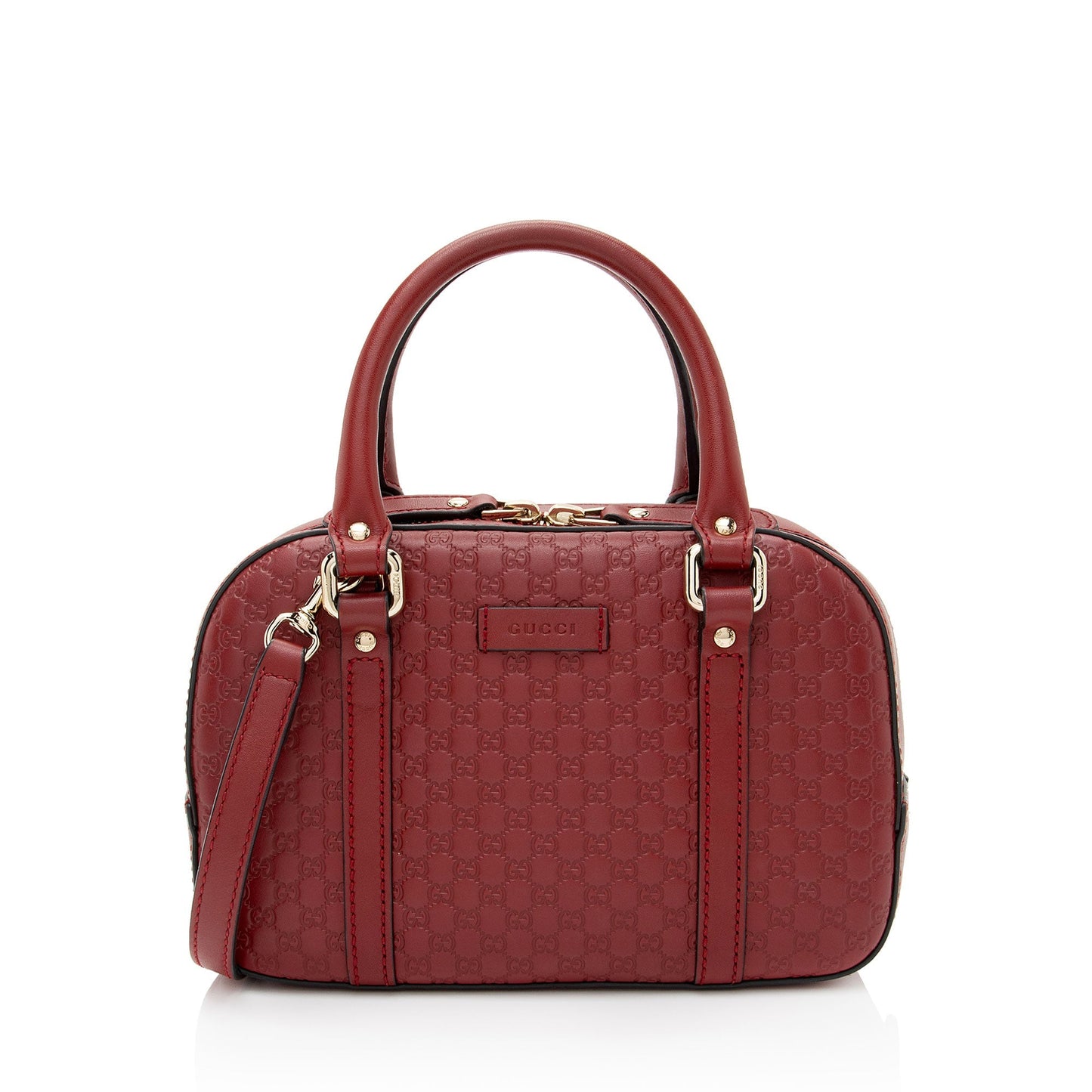 Gucci Microguccissima Bree SHF-fs3ADp Leather Red Mini Satchel Bag