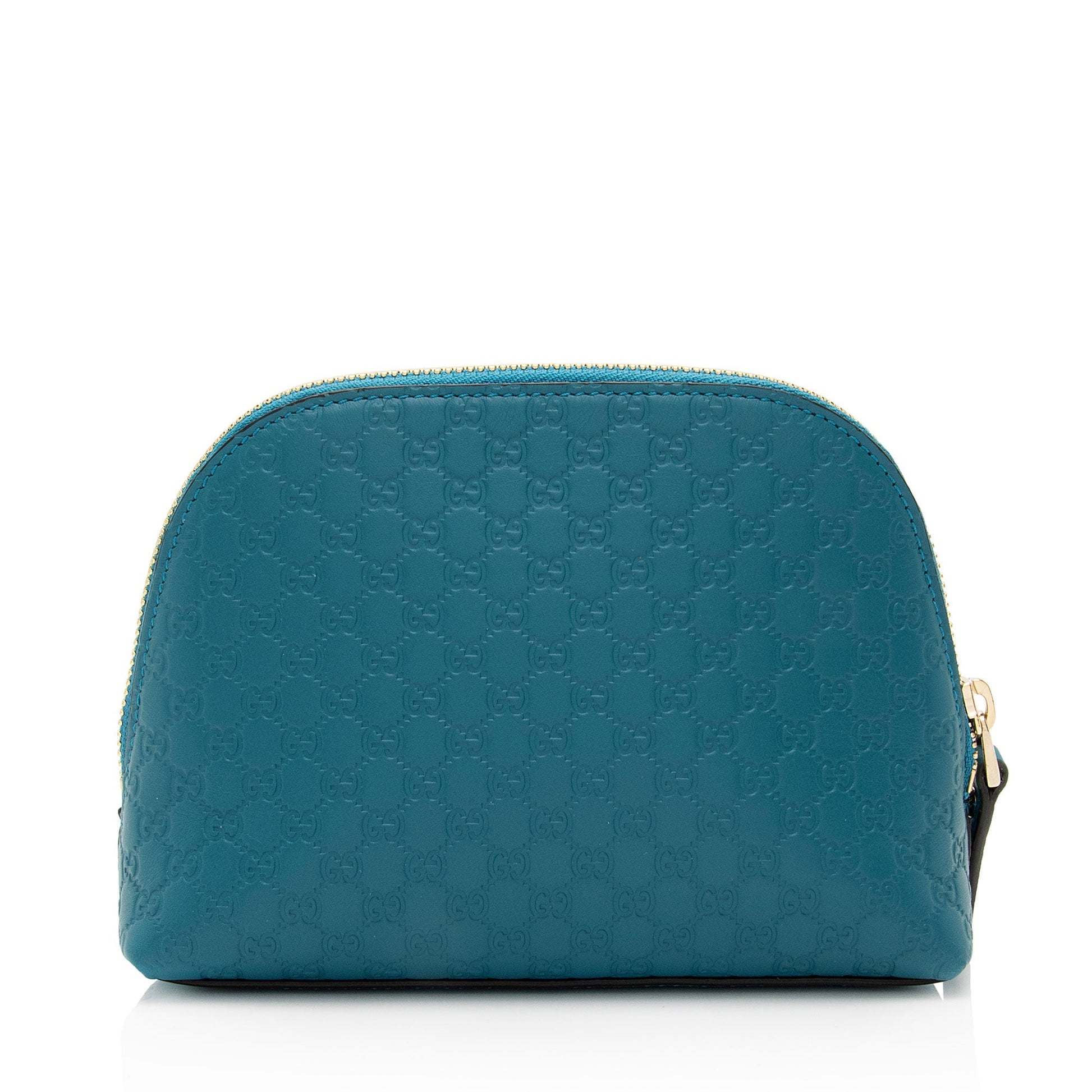 Gucci Microguccissima Cosmetic Case SHF-JCZ6DO Leather Blue Handbag