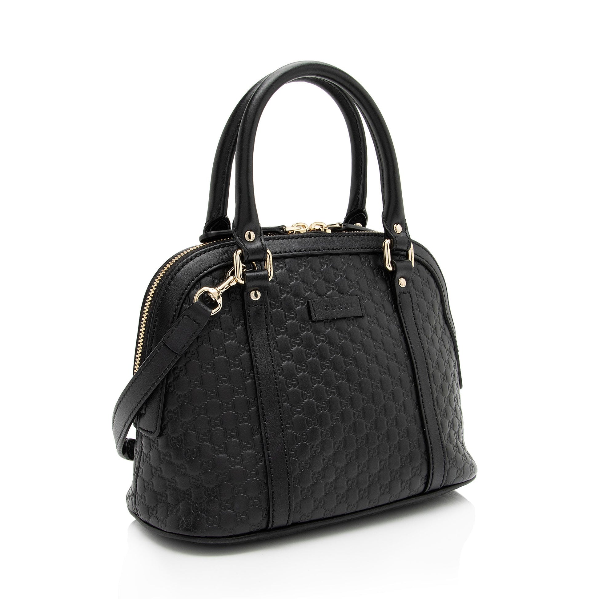 Gucci Microguccissima Dome SHF-wphdwX Leather Black Small Satchel Bag