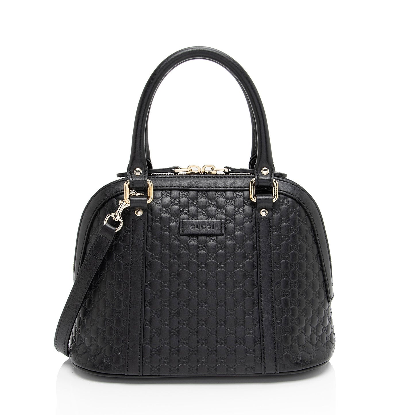 Gucci Microguccissima Dome SHF-54T71U Leather Black Small Satchel Bag