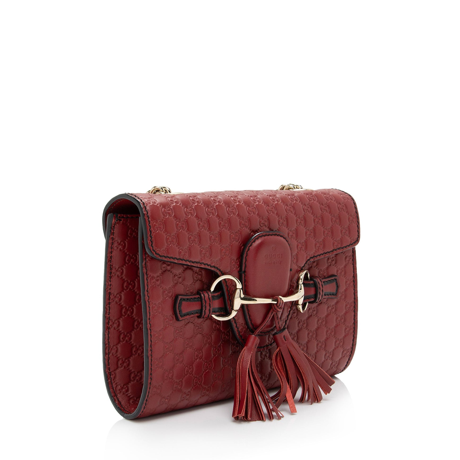 Gucci Microguccissima Emily SHF-OuTAcx Leather Red Mini Crossbody Bag