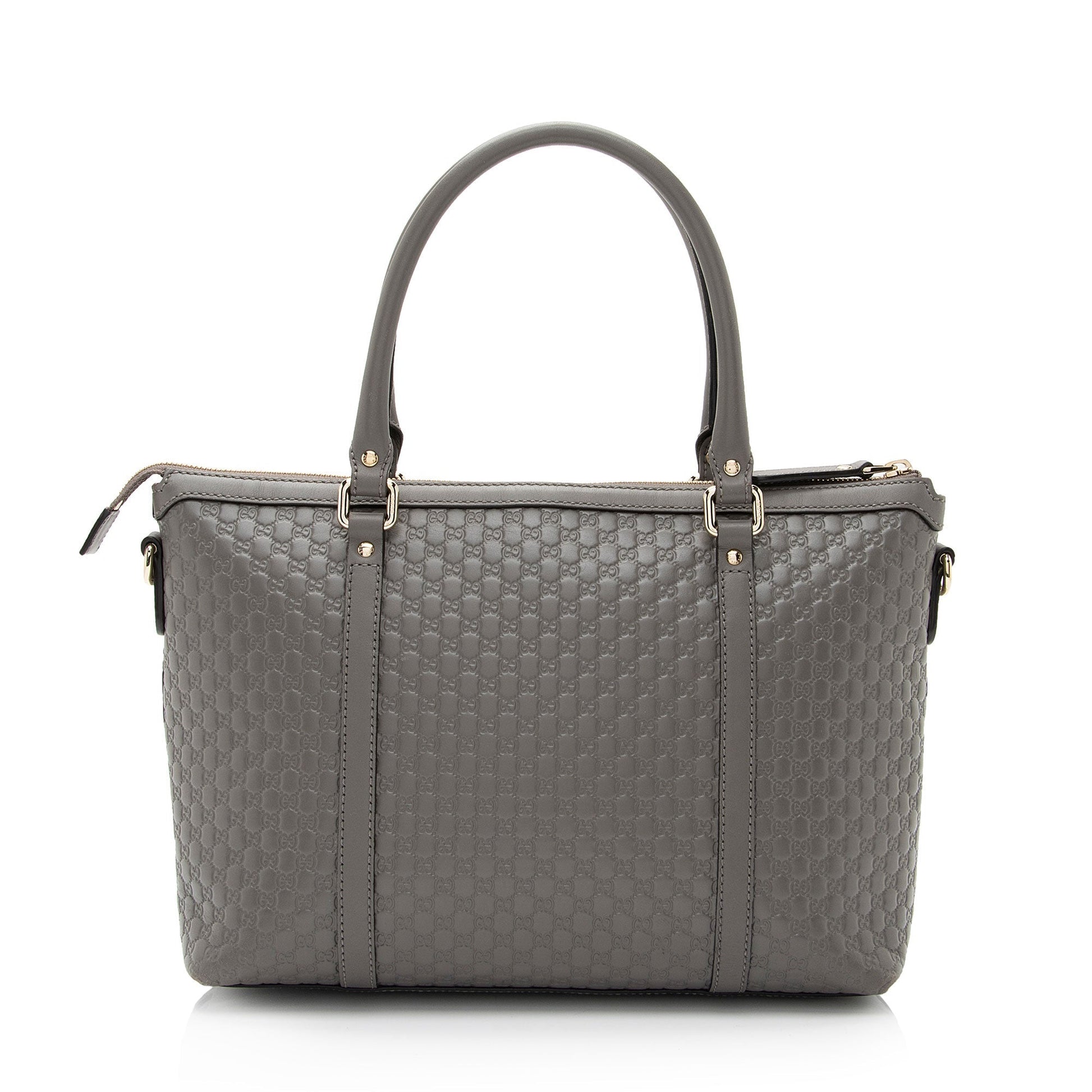 Gucci Microguccissima Joy Zip SHF-KKh5Fm Leather Grey Small Medium Tote Bag