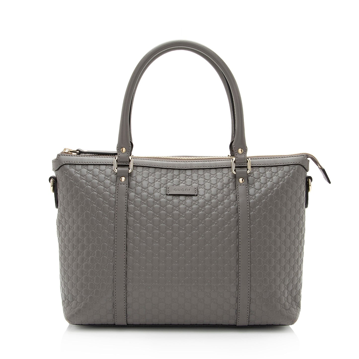 Gucci Microguccissima Joy Zip SHF-KKh5Fm Leather Grey Small Medium Tote Bag