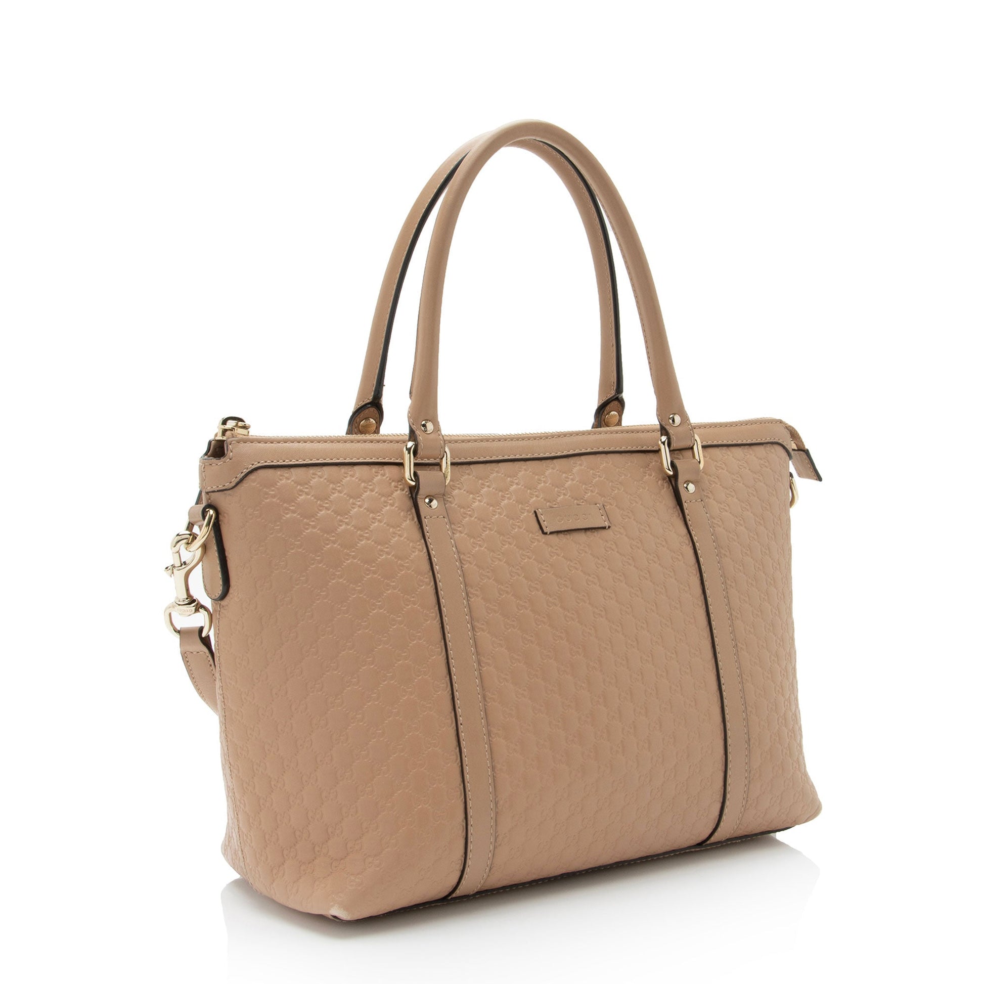 Gucci Microguccissima Joy Zip SHF-TARqrv Leather Beige Medium Tote Bag