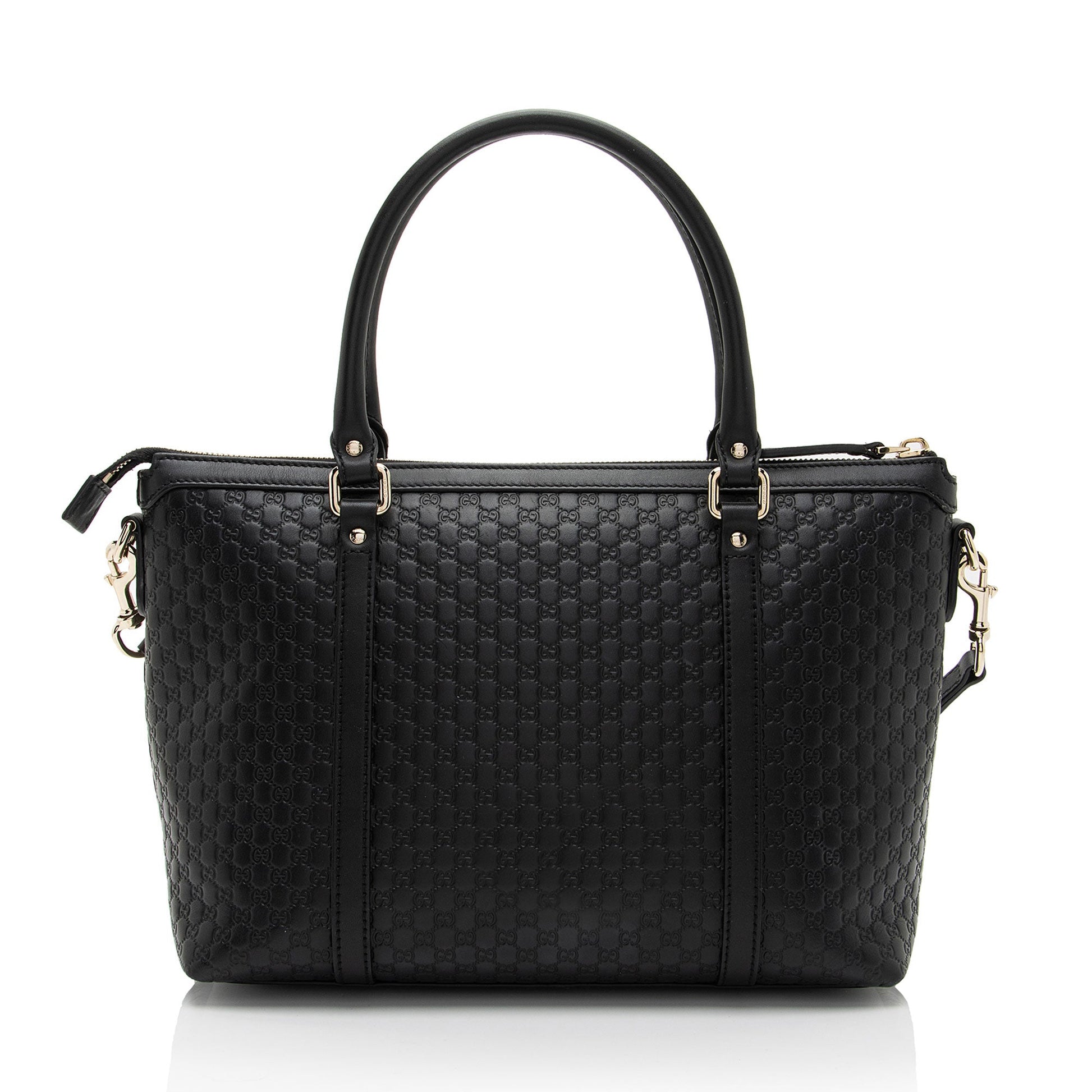 Gucci Microguccissima Joy Zip SHF-TjfjYX Leather Black Small Tote Bag
