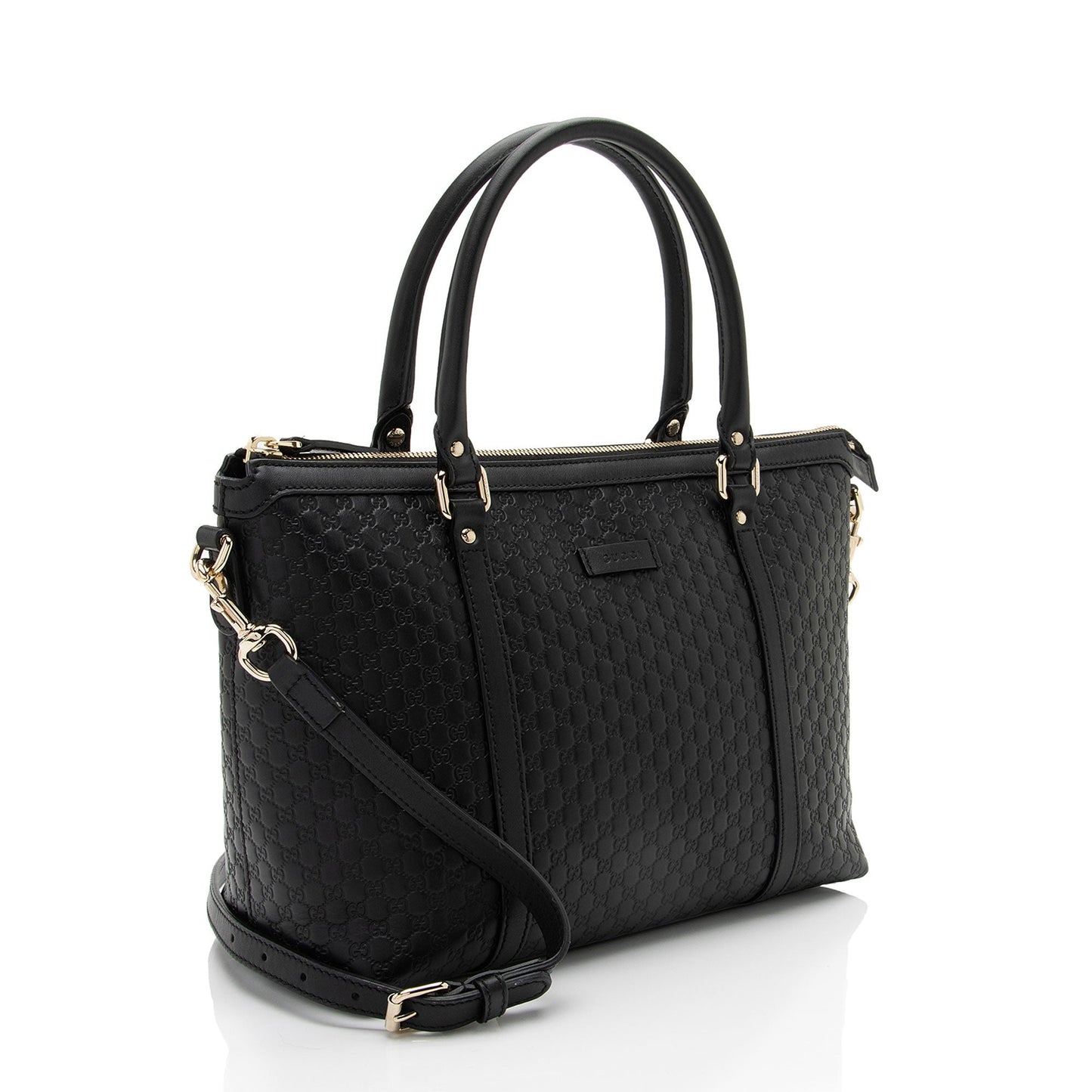 Gucci Microguccissima Joy Zip SHF-TjfjYX Leather Black Small Tote Bag