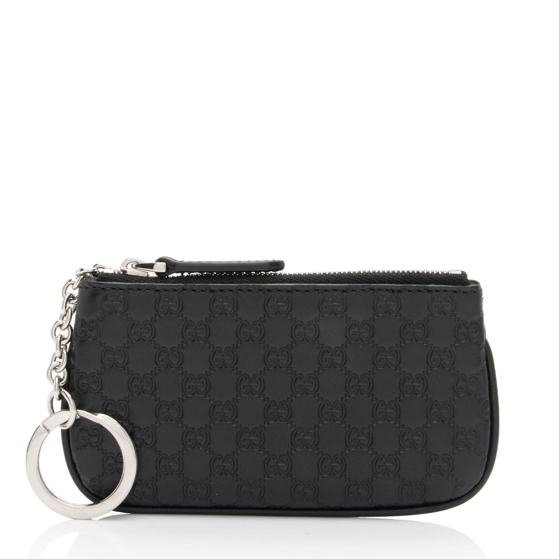 Gucci Microguccissima Key Pouch SHF-Mp39wT Leather Black Accessory