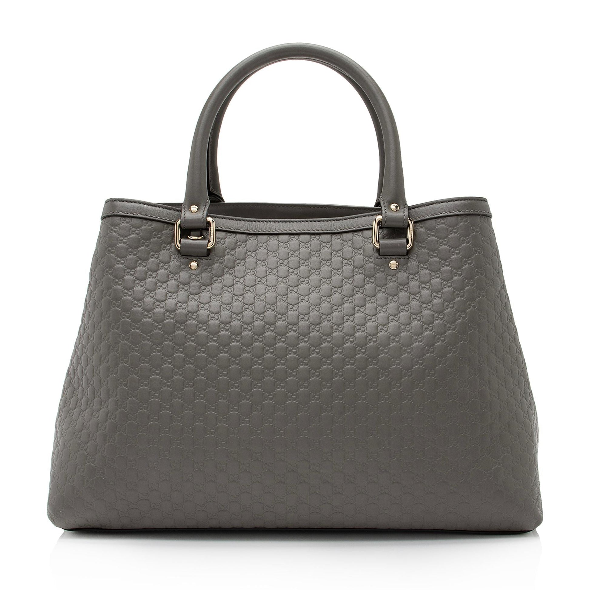 Gucci Microguccissima Soft SHF Leather Grey Medium Tote Bag