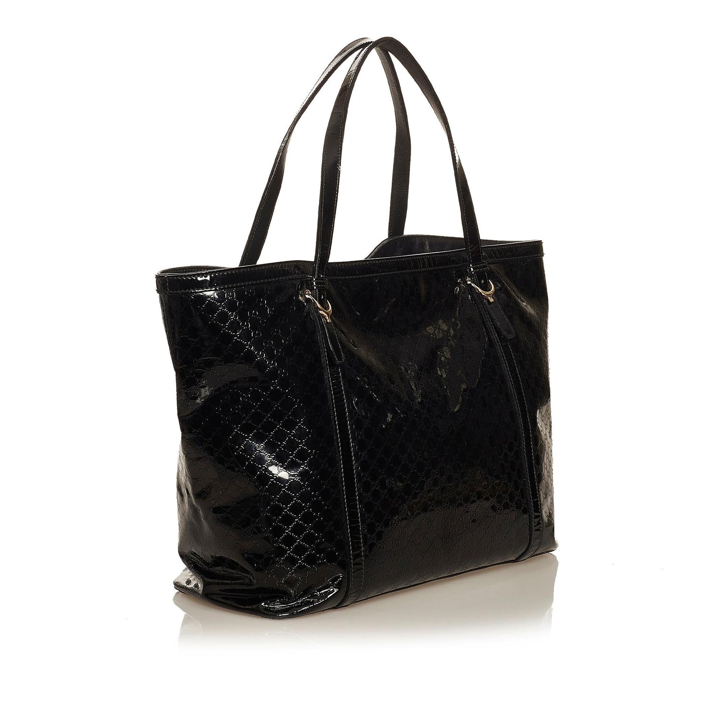 Gucci Microguccissima Nice SHG Leather Patent Black Tote Bag Bag Shg