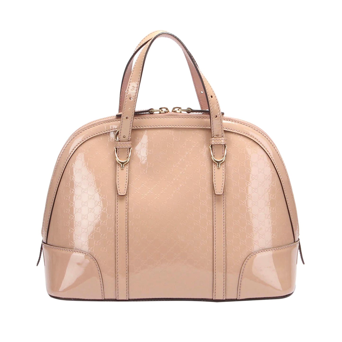 Gucci Microguccissima Nice SHG-csUmns Leather Patent Brown Satchel Bag