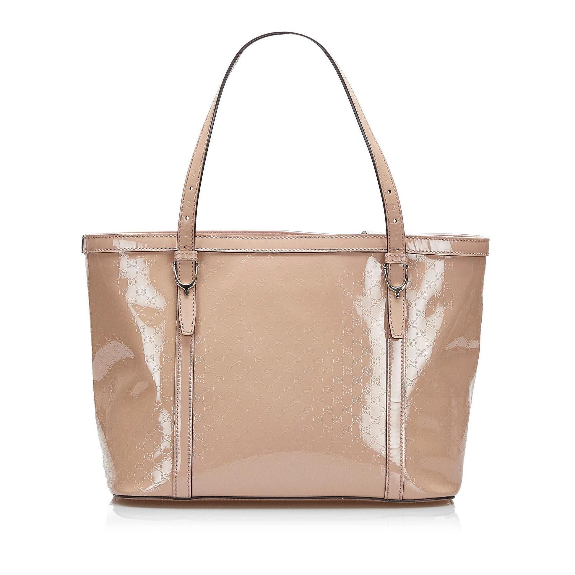 Gucci Microguccissima Nice SHG-nePzU9 Leather Patent Brown Tote Bag