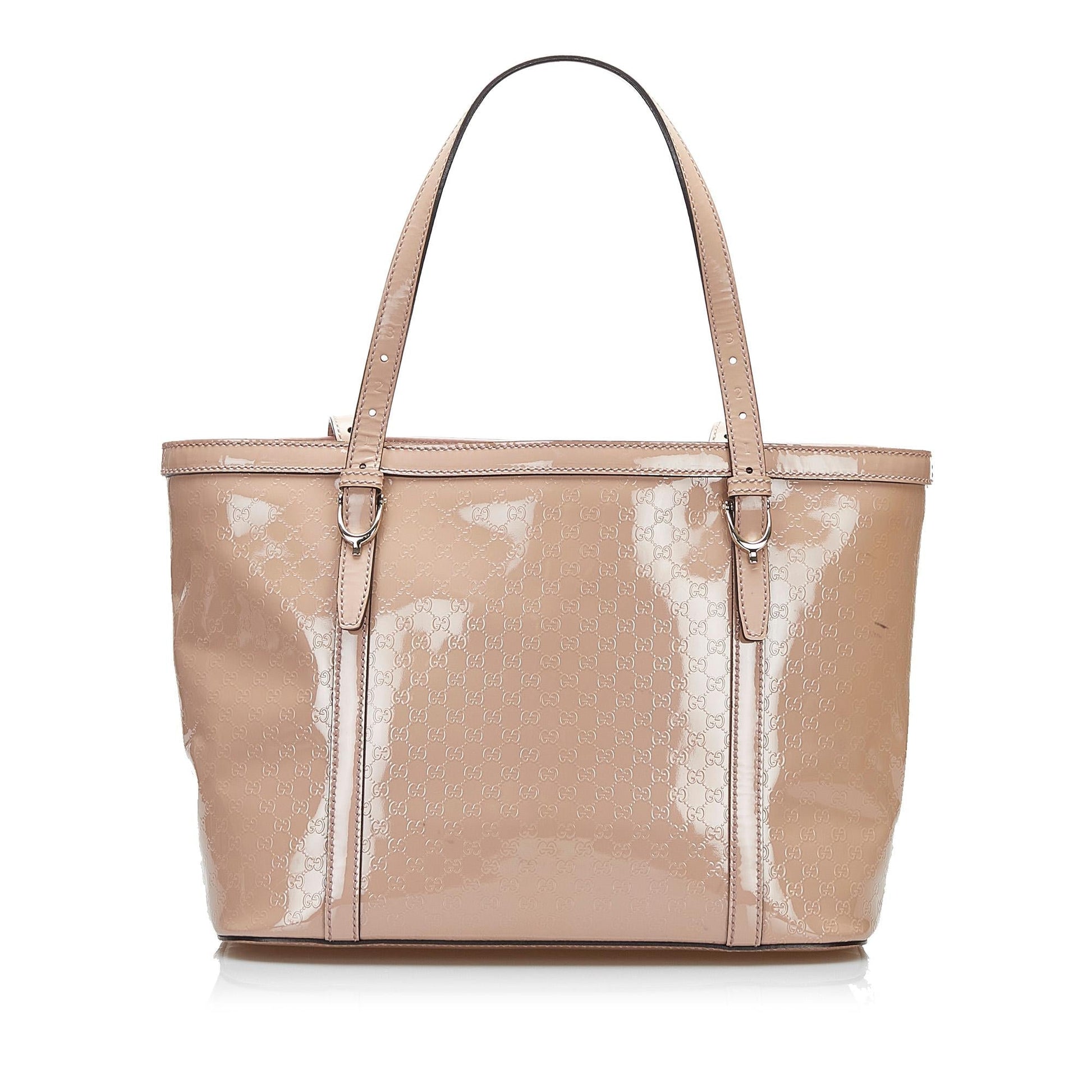 Gucci Microguccissima Nice SHG-nePzU9 Leather Patent Brown Tote Bag