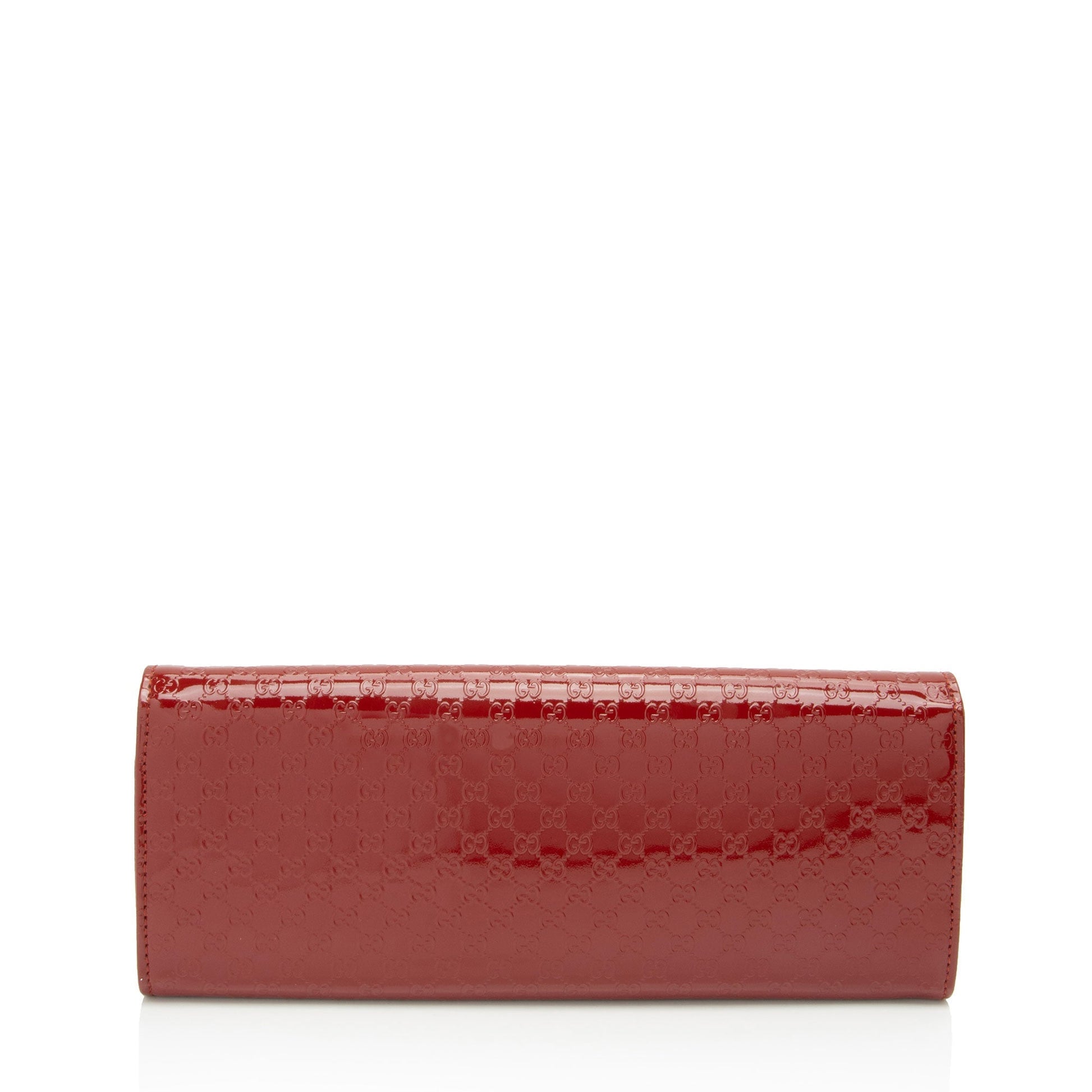 Gucci Microguccissima Broadway SHF-VpKZuA Leather Patent Red Clutch Bag