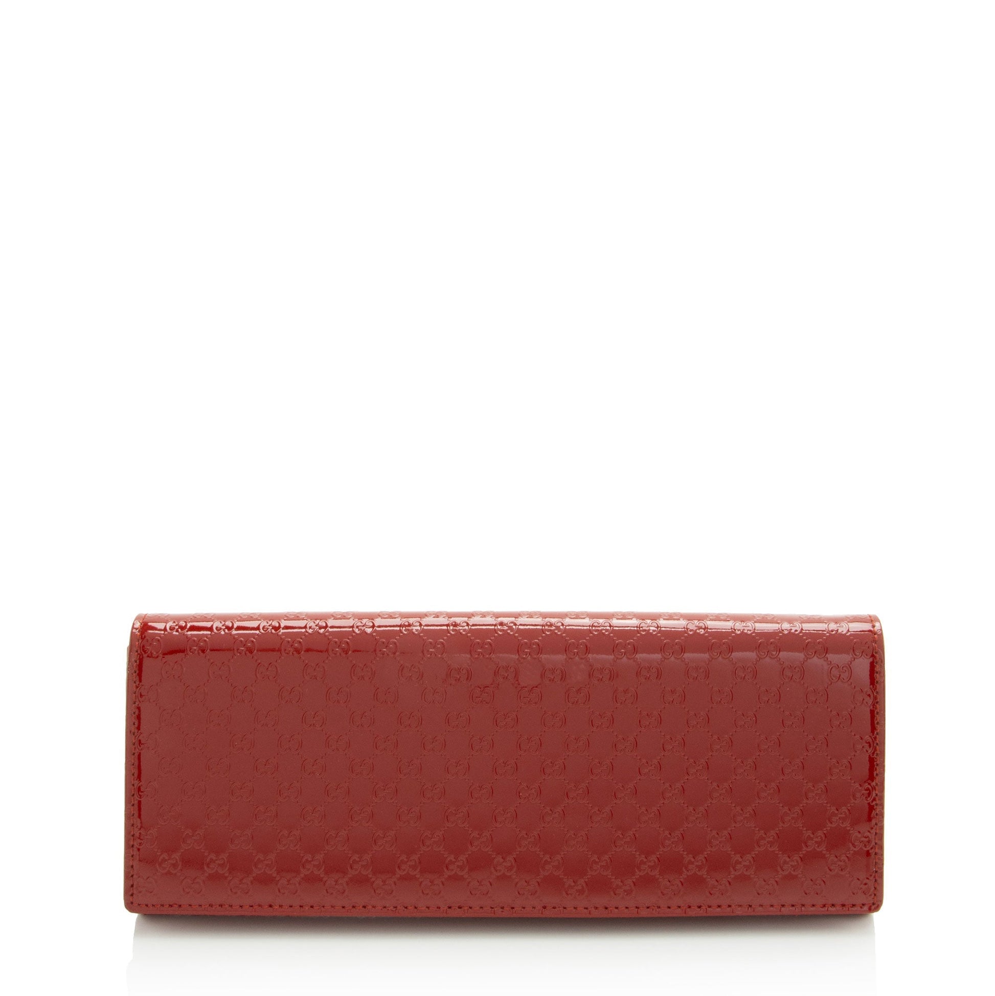 Gucci Microguccissima Broadway SHF-VpKZuA Leather Patent Red Clutch Bag