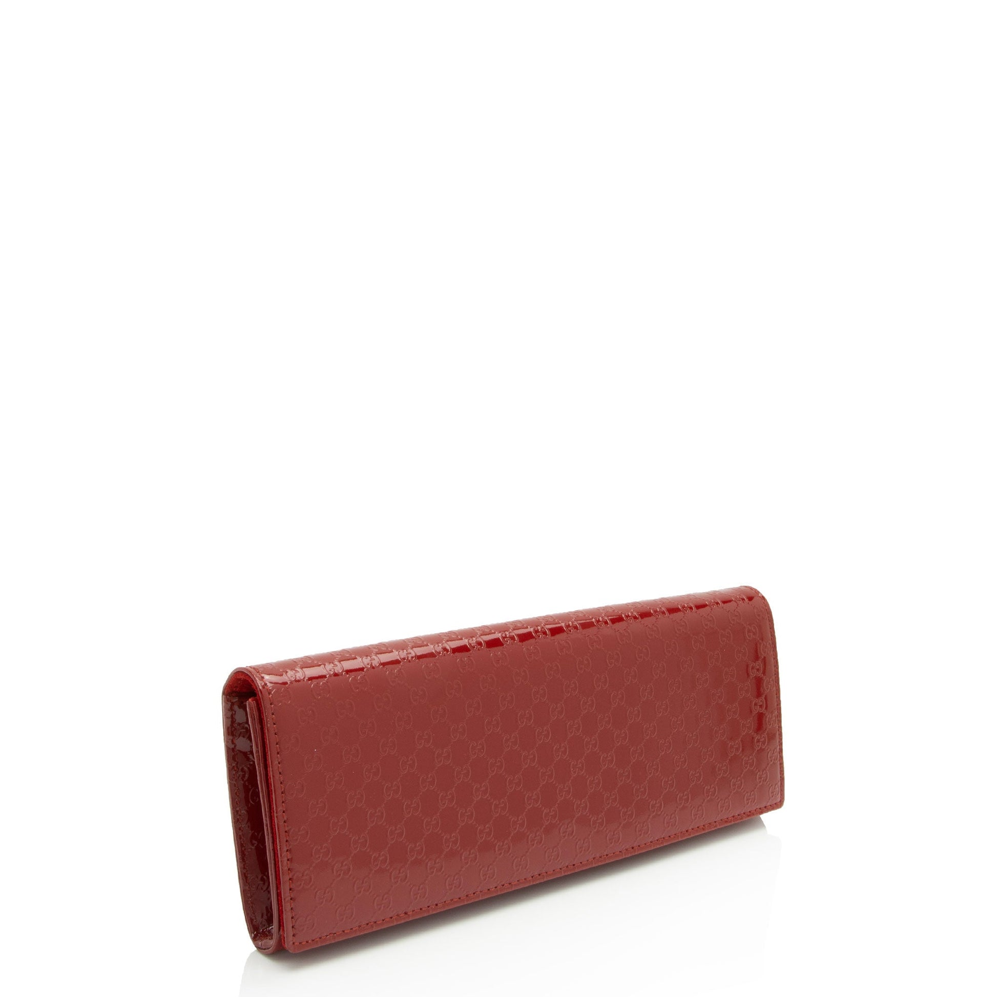 Gucci Microguccissima Broadway SHF-VpKZuA Leather Patent Red Clutch Bag
