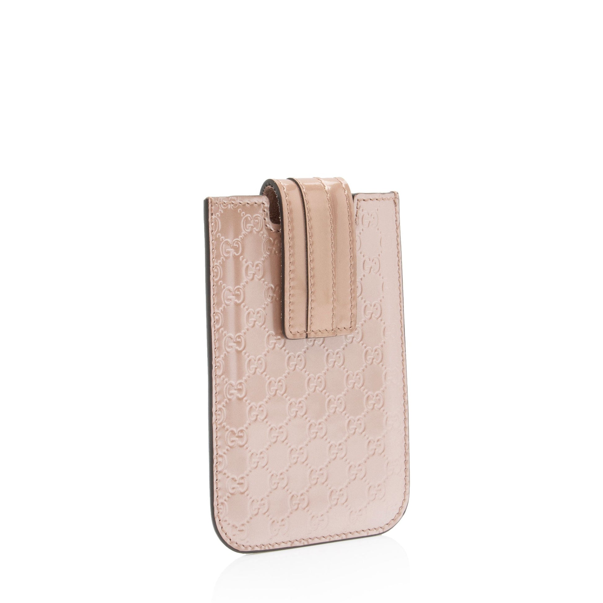 Gucci Microguccissima iPhone Case SHF-0K23DY Leather Patent Pink Handbag