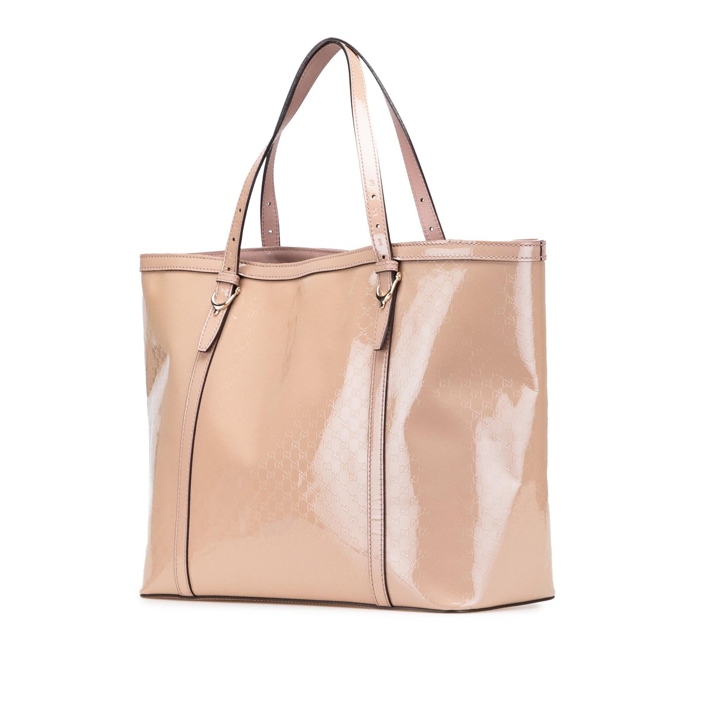 Gucci Microguccissima Nice Leather Patent Brown Tote Bag