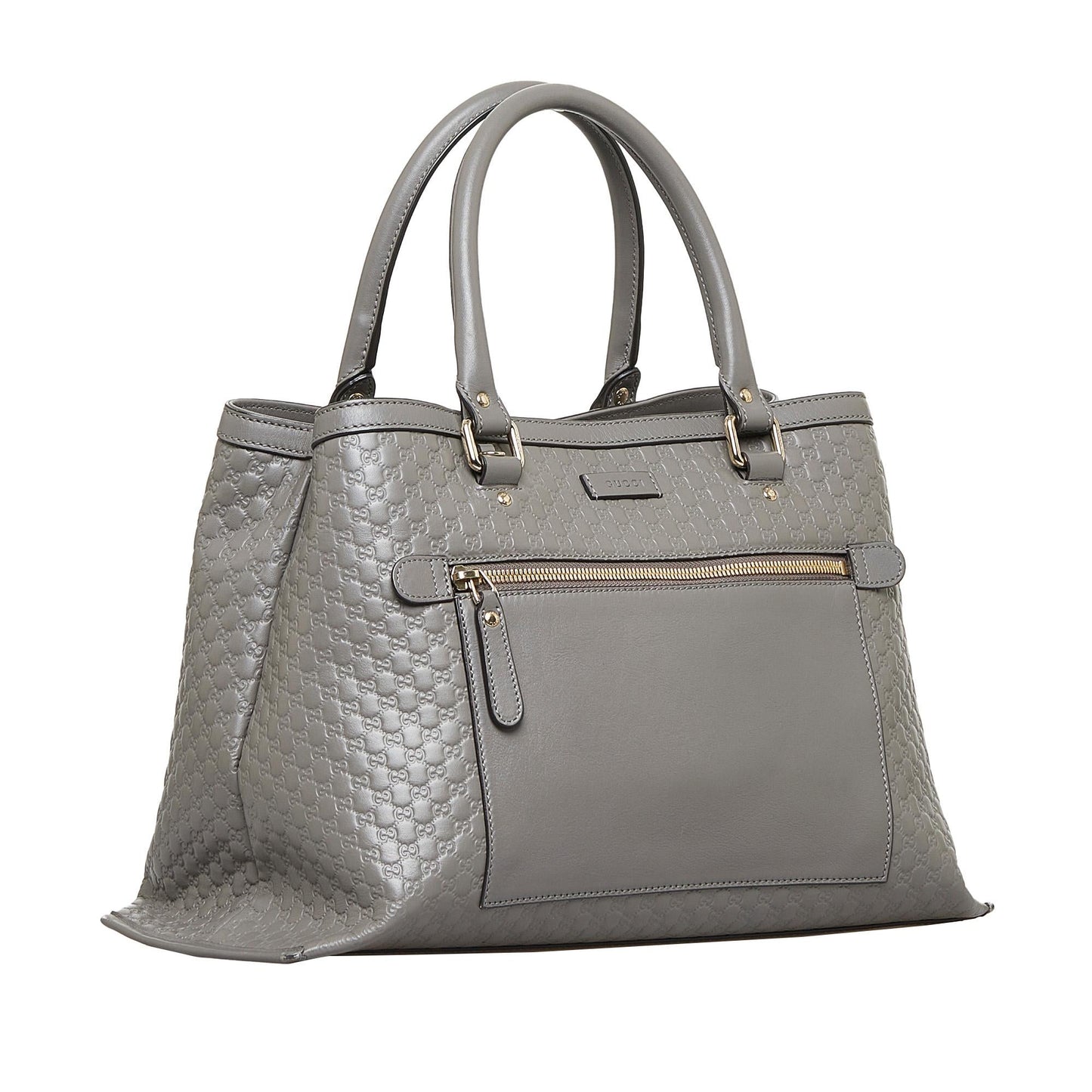 Gucci Microguccissima SHG-Bd1xAy Calf Grey Satchel Bag