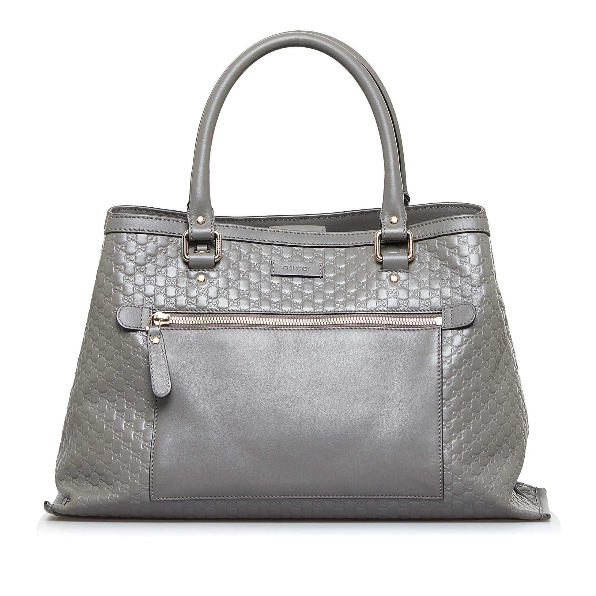 Gucci Microguccissima SHG-fY7Avd Calf Grey Tote Bag