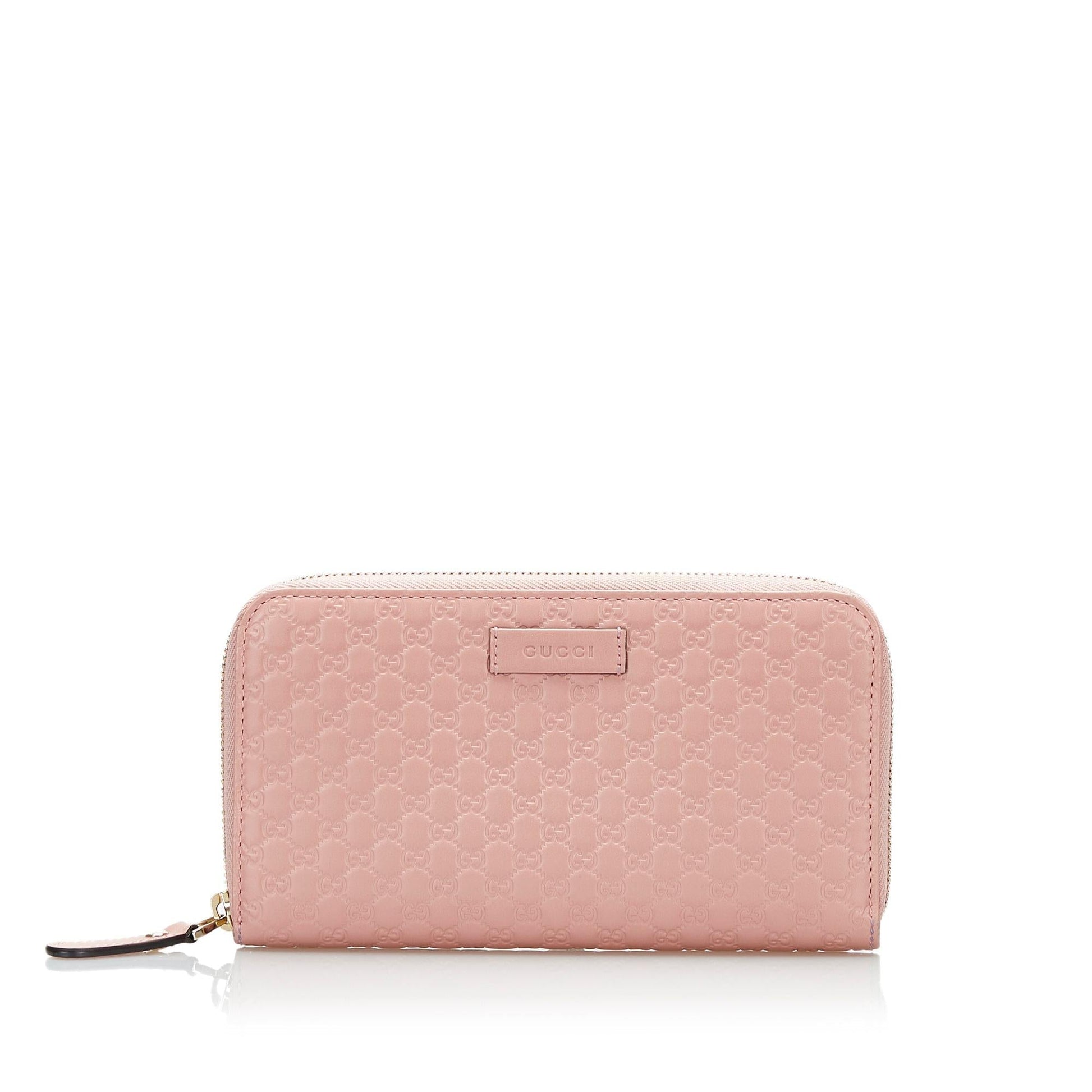 Gucci Microguccissima Zip Around SHG Calf Pink Handbag