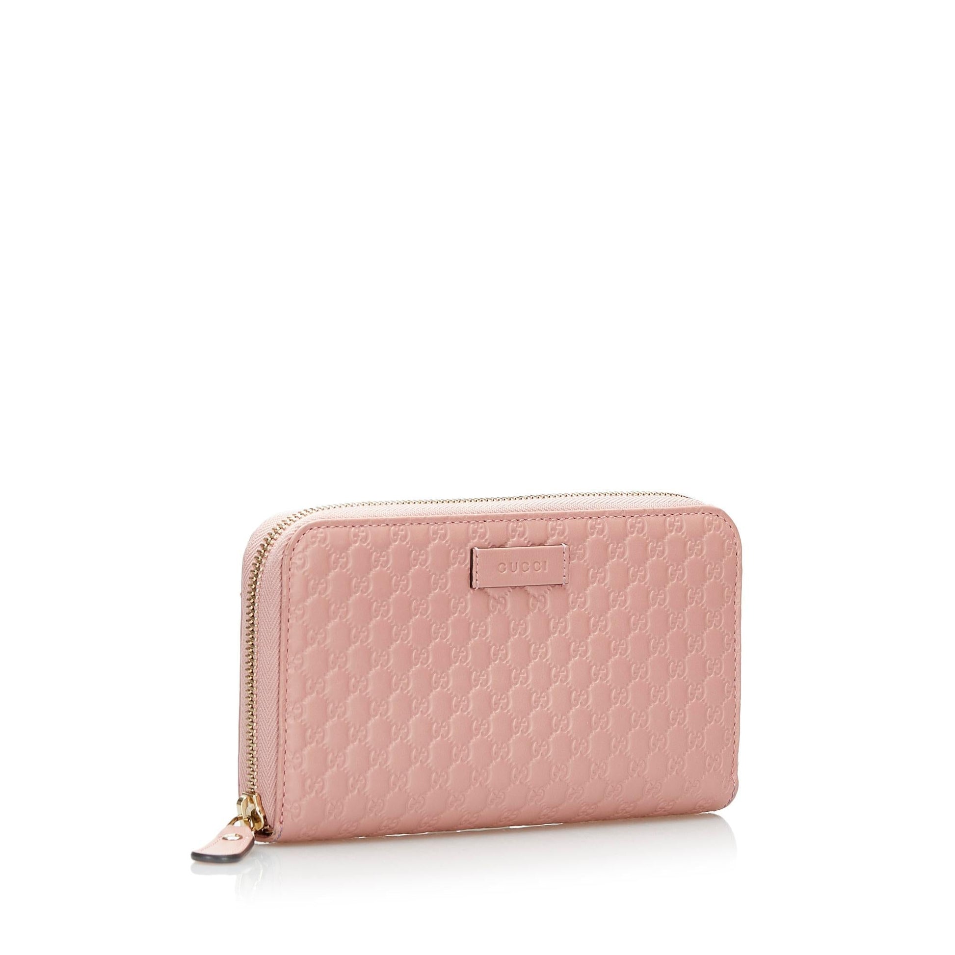 Gucci Microguccissima Zip Around SHG Calf Pink Handbag