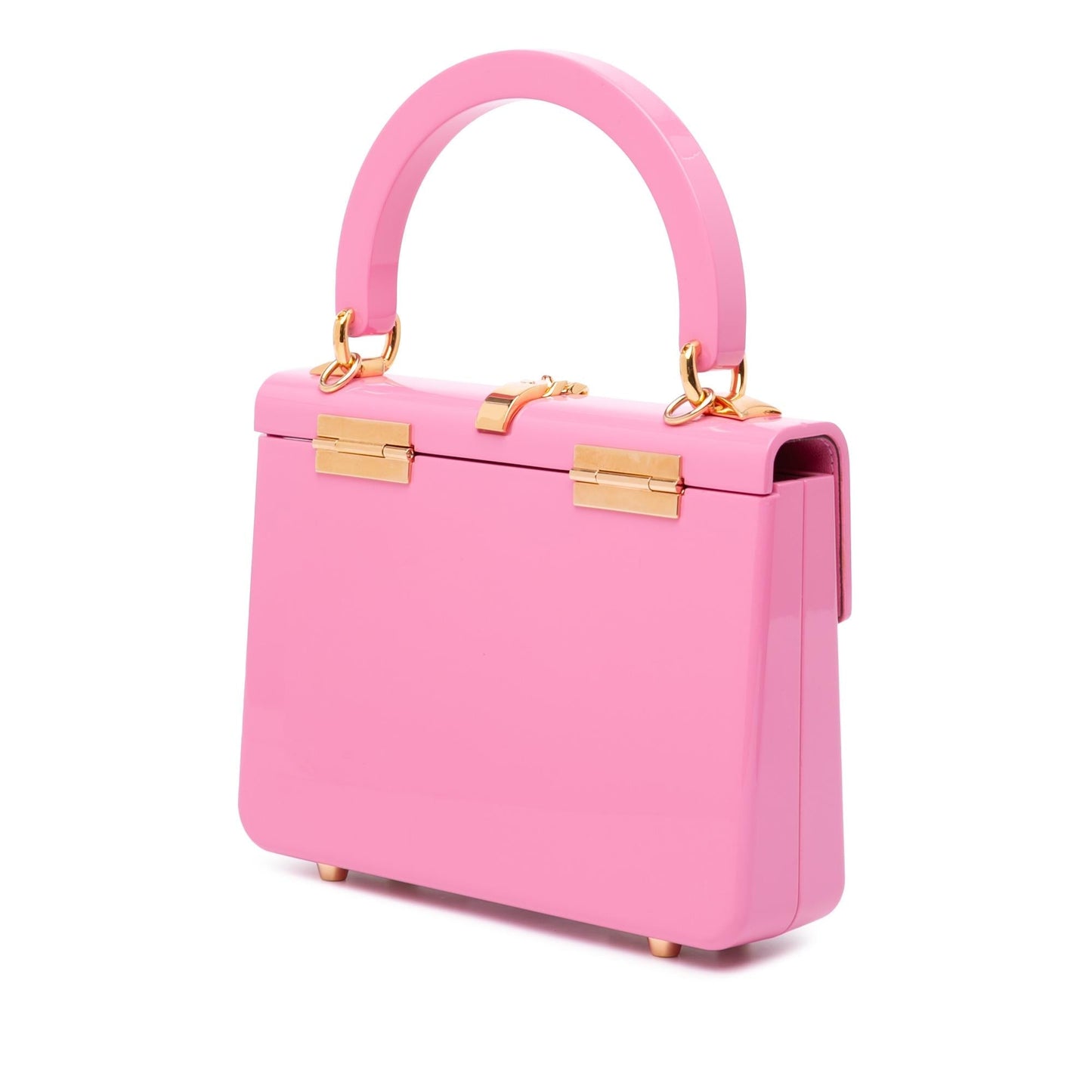 Gucci Acrylic Sylvie Pink Mini Top Handle Satchel Bag