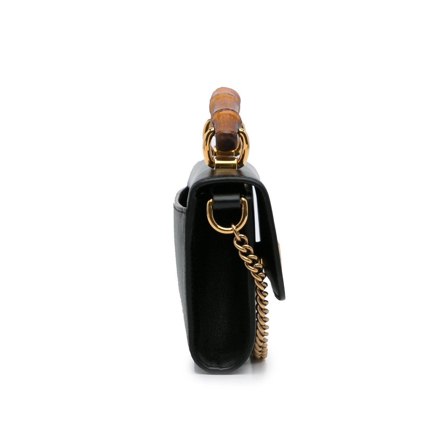 Gucci Bamboo Diana SHG-JloGSi Calf Black Mini Satchel Bag