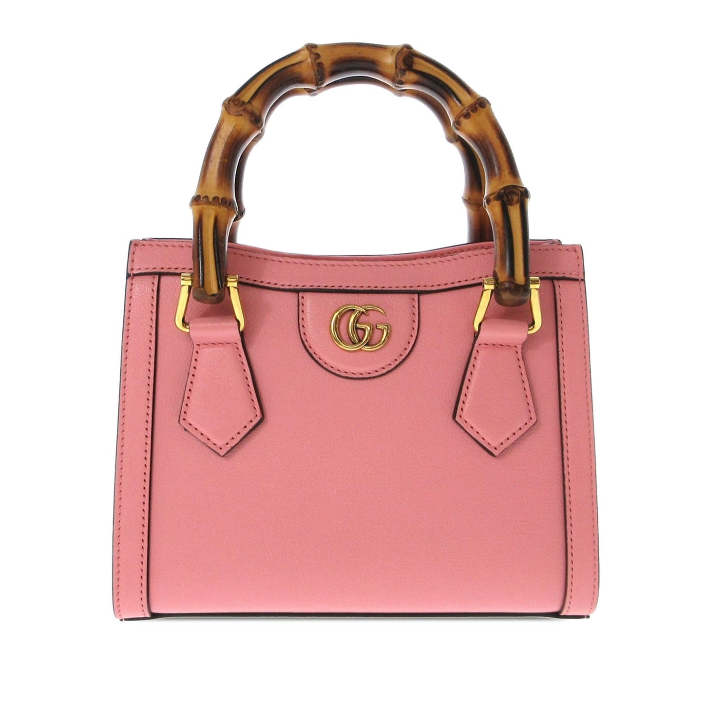 Gucci Bamboo Diana SHG-pnkiro Calf Pink Mini Satchel Bag