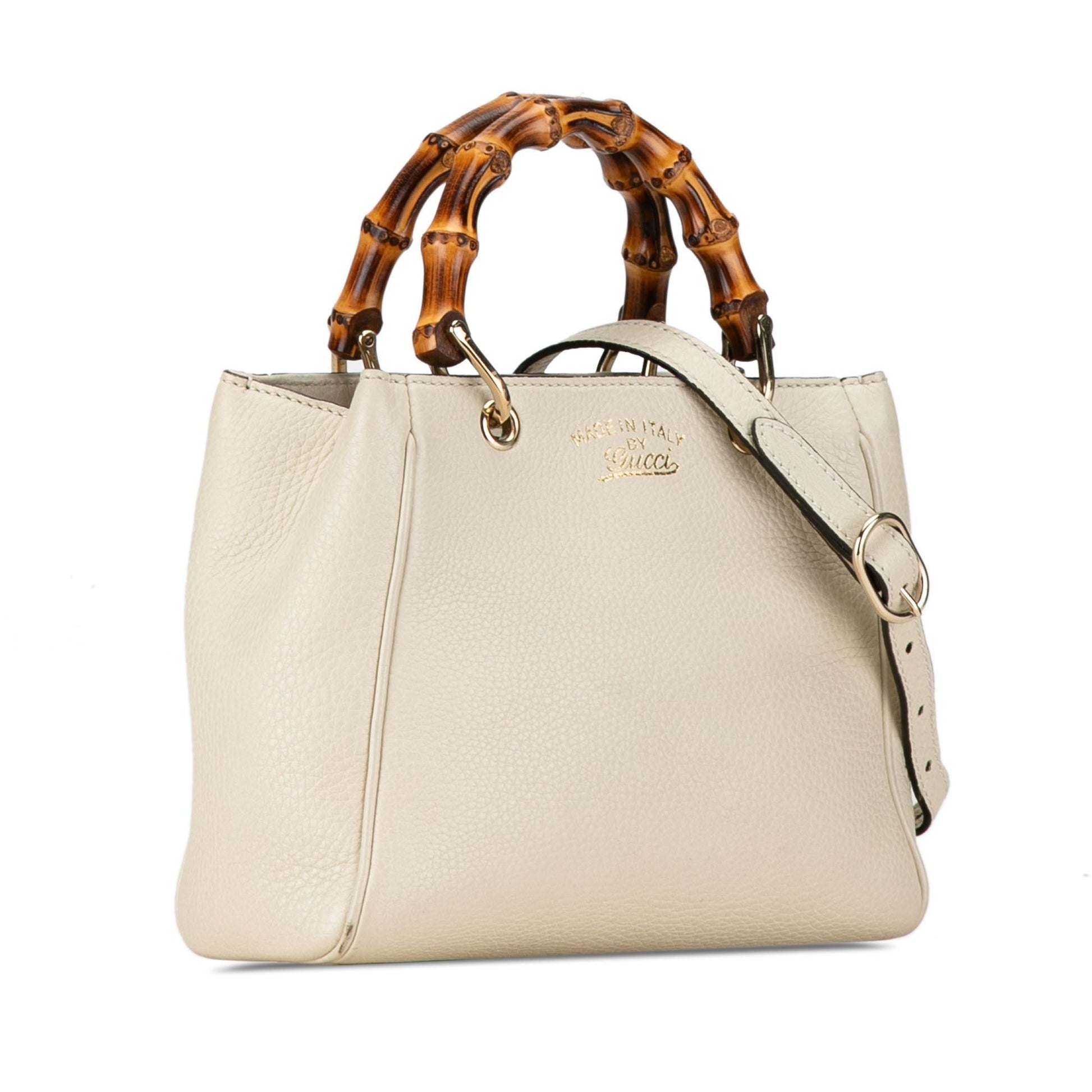 Gucci Bamboo Shopper SHG-pXxLXX Calf White Mini Satchel Bag