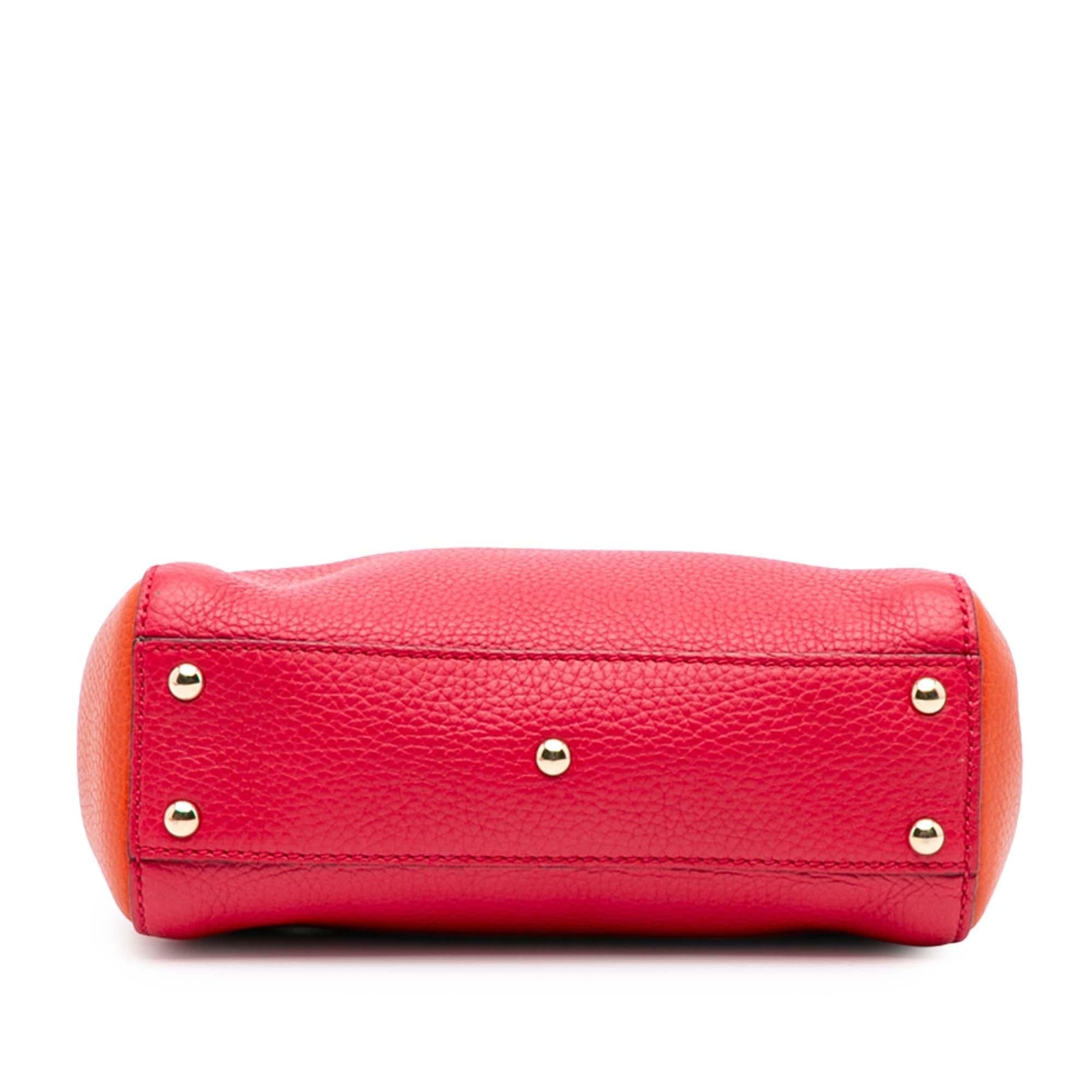 Gucci Bicolor Bamboo Shopper Calfskin Mini Tote Bag