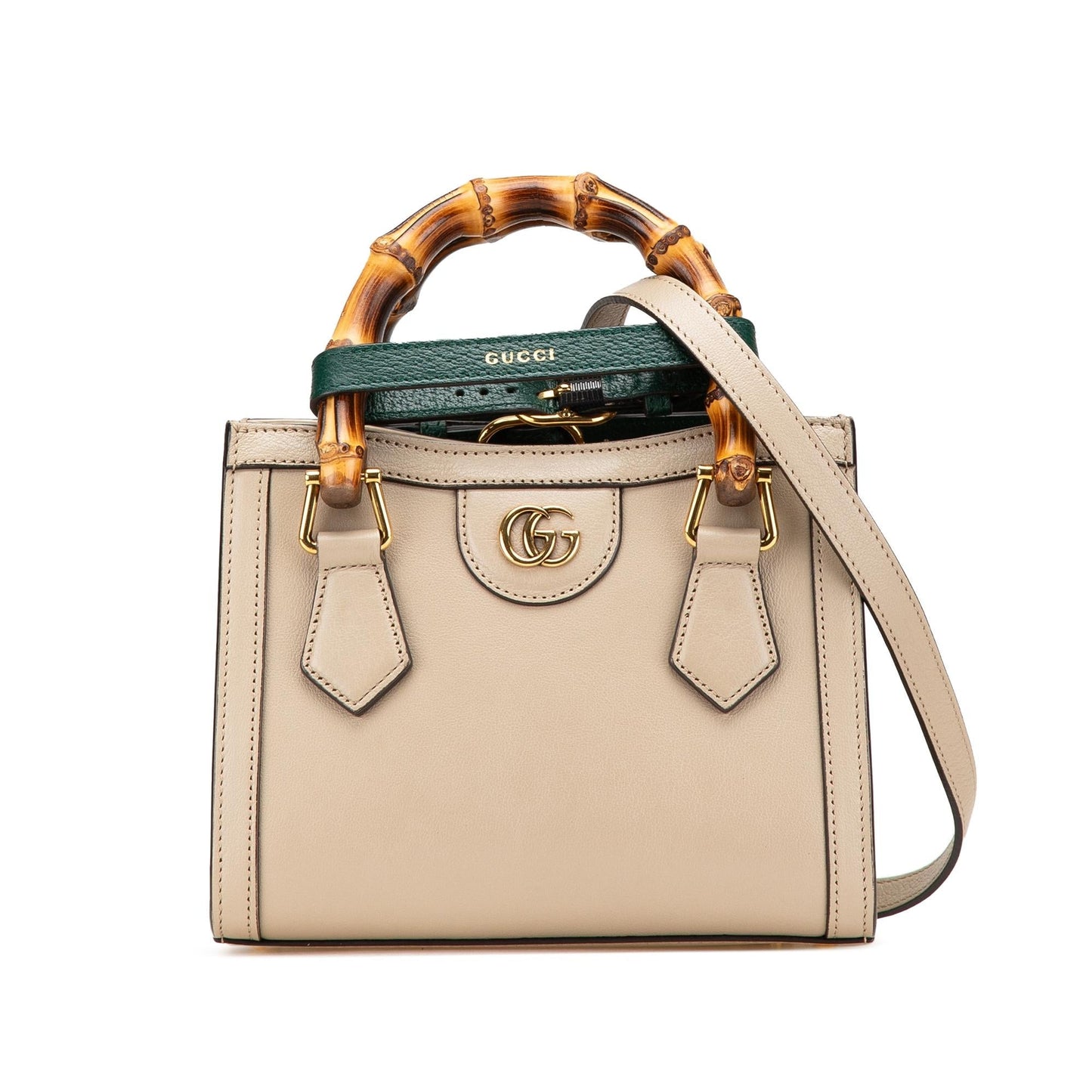 Gucci Bamboo Diana Calf Calfskin Brown Mini Satchel Bag