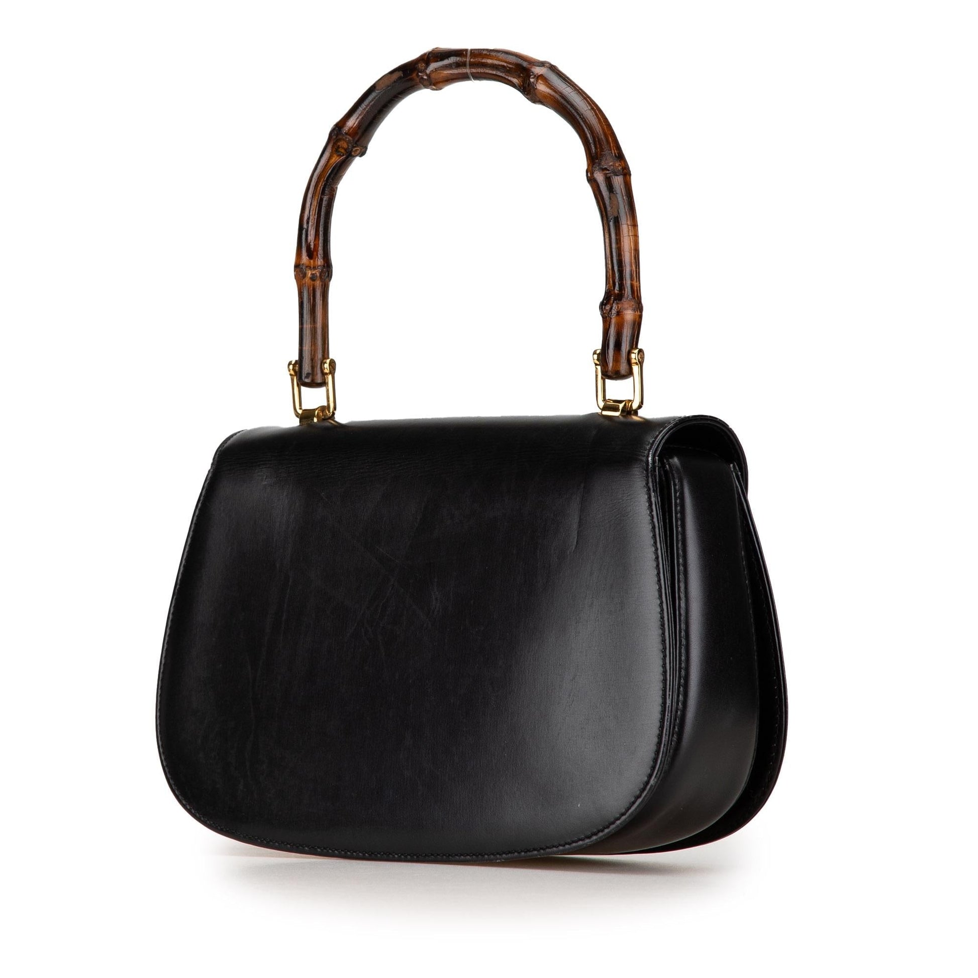 Gucci Bamboo Night SHG-VobDRl Calf Calfskin Black Mini Satchel Bag