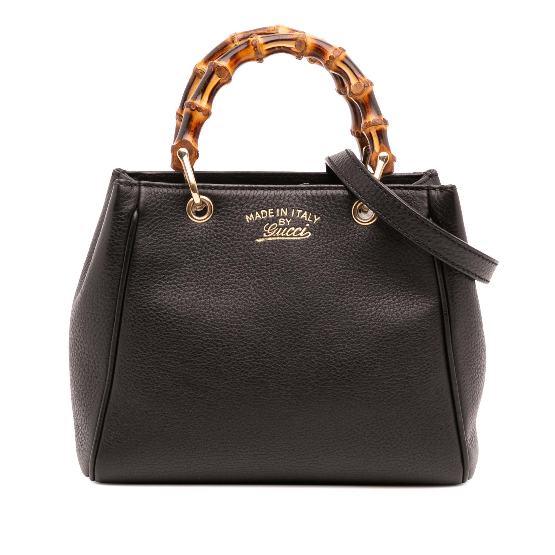 Gucci Bamboo Shopper Calfskin Mini Tote Bag Shopper Satchel