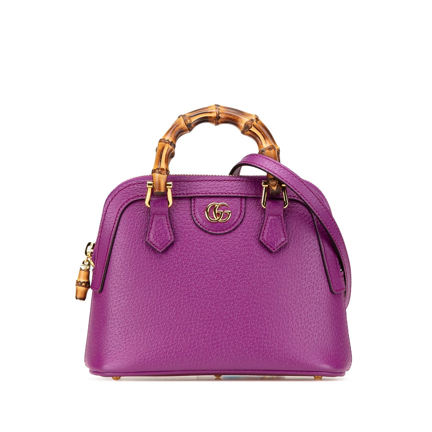 Gucci Dollar Bamboo Diana Dome Calf Calfskin Mini Satchel Bag