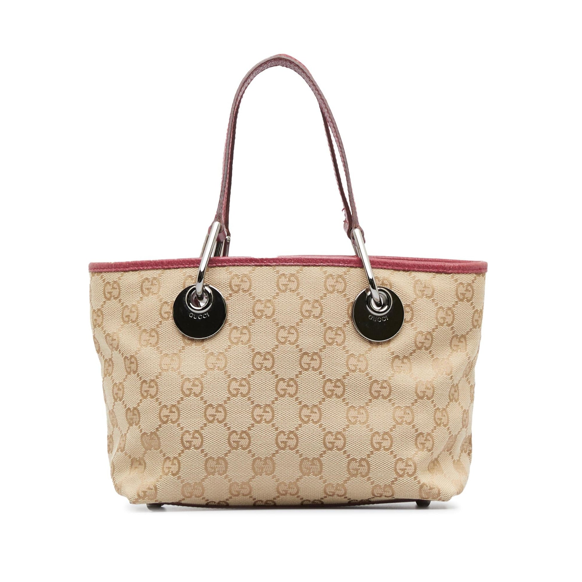 Gucci GG Eclipse SHG-Y0vQ9a Canvas Calf Brown Mini Satchel Bag