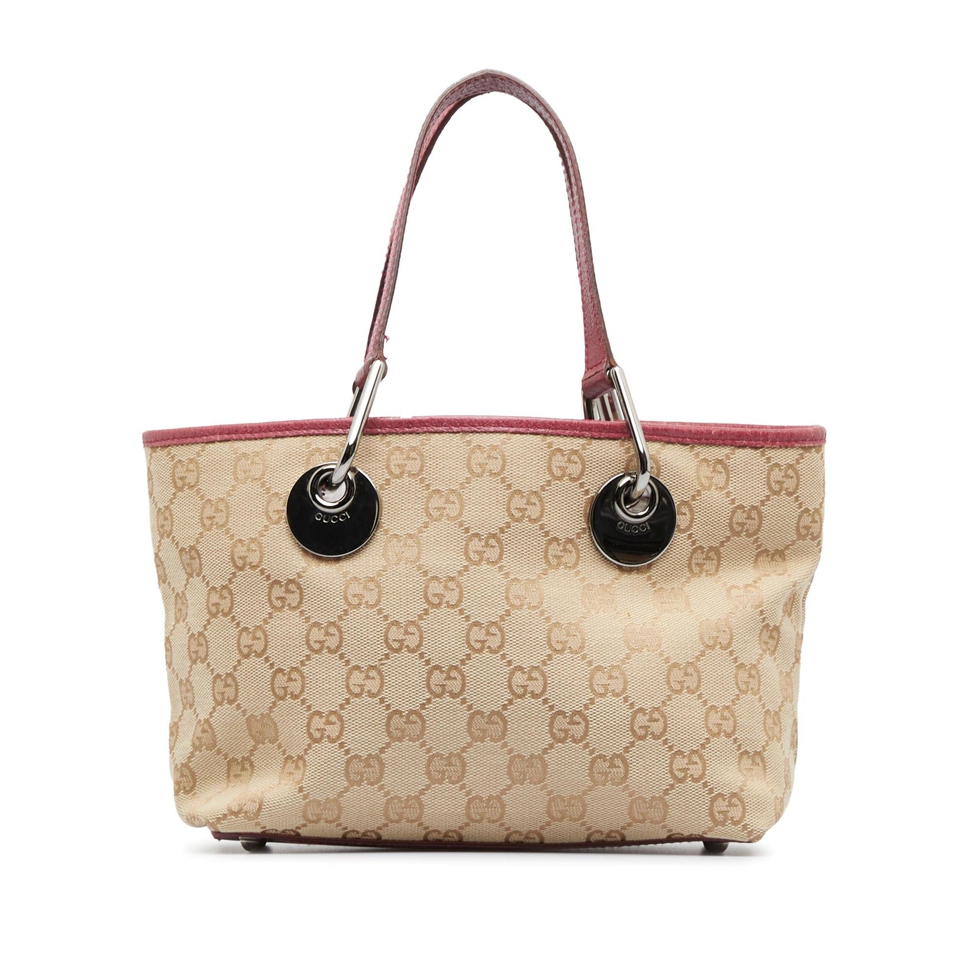 Gucci GG Eclipse SHG-Y0vQ9a Canvas Calf Brown Mini Satchel Bag