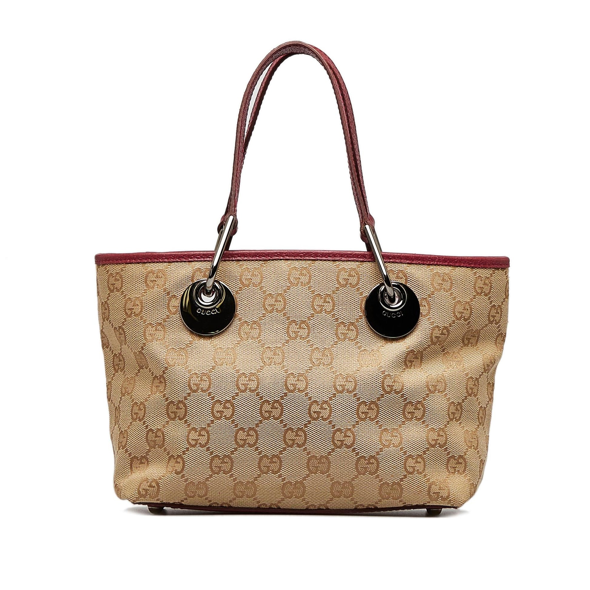 Gucci GG Eclipse SHG-jeFOKU Canvas Brown Mini Satchel Bag