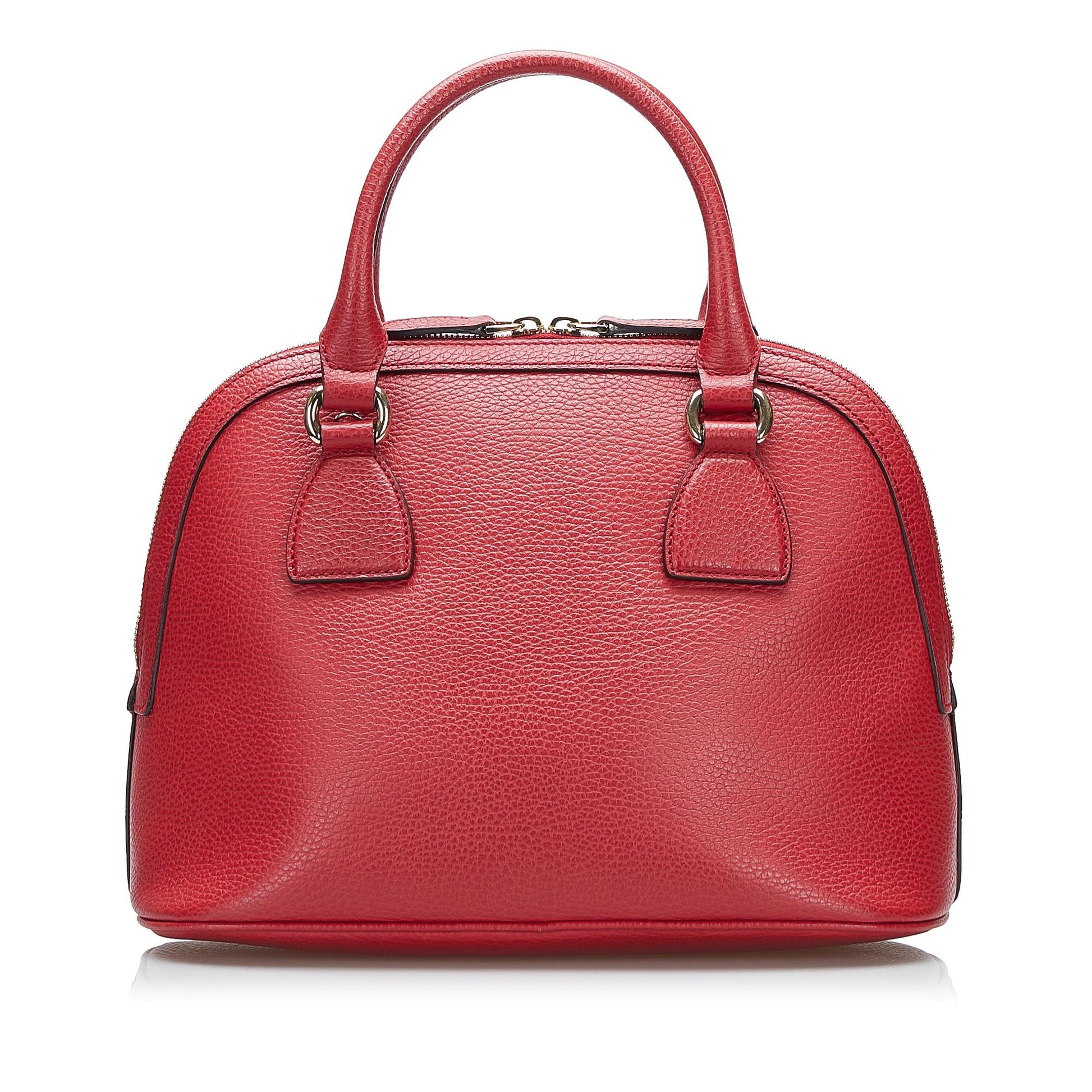 Gucci GG Charm Dome SHG-dLB9p0 Calf Red Mini Satchel Bag
