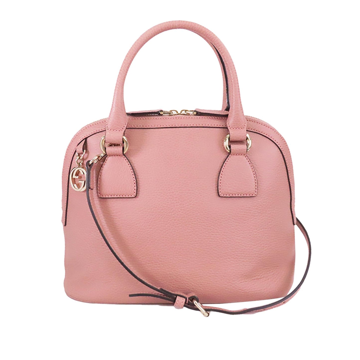 Gucci GG Charm Dome SHG-zoOrp6 Calf Pink Mini Satchel Bag
