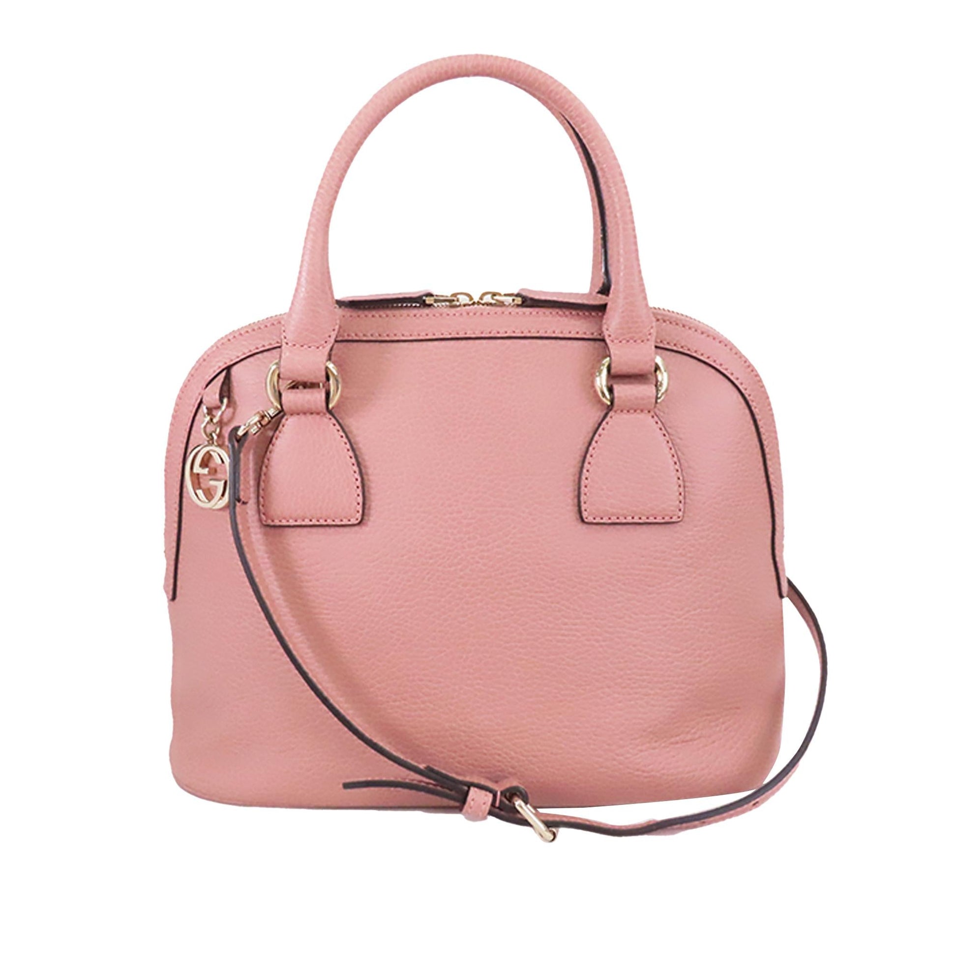 Gucci GG Charm Dome SHG-zoOrp6 Calf Pink Mini Satchel Bag