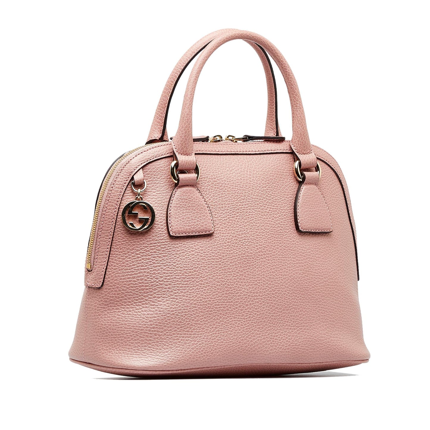 Gucci GG Charm Dome SHG-rd2gGX Calf Pink Mini Satchel Bag