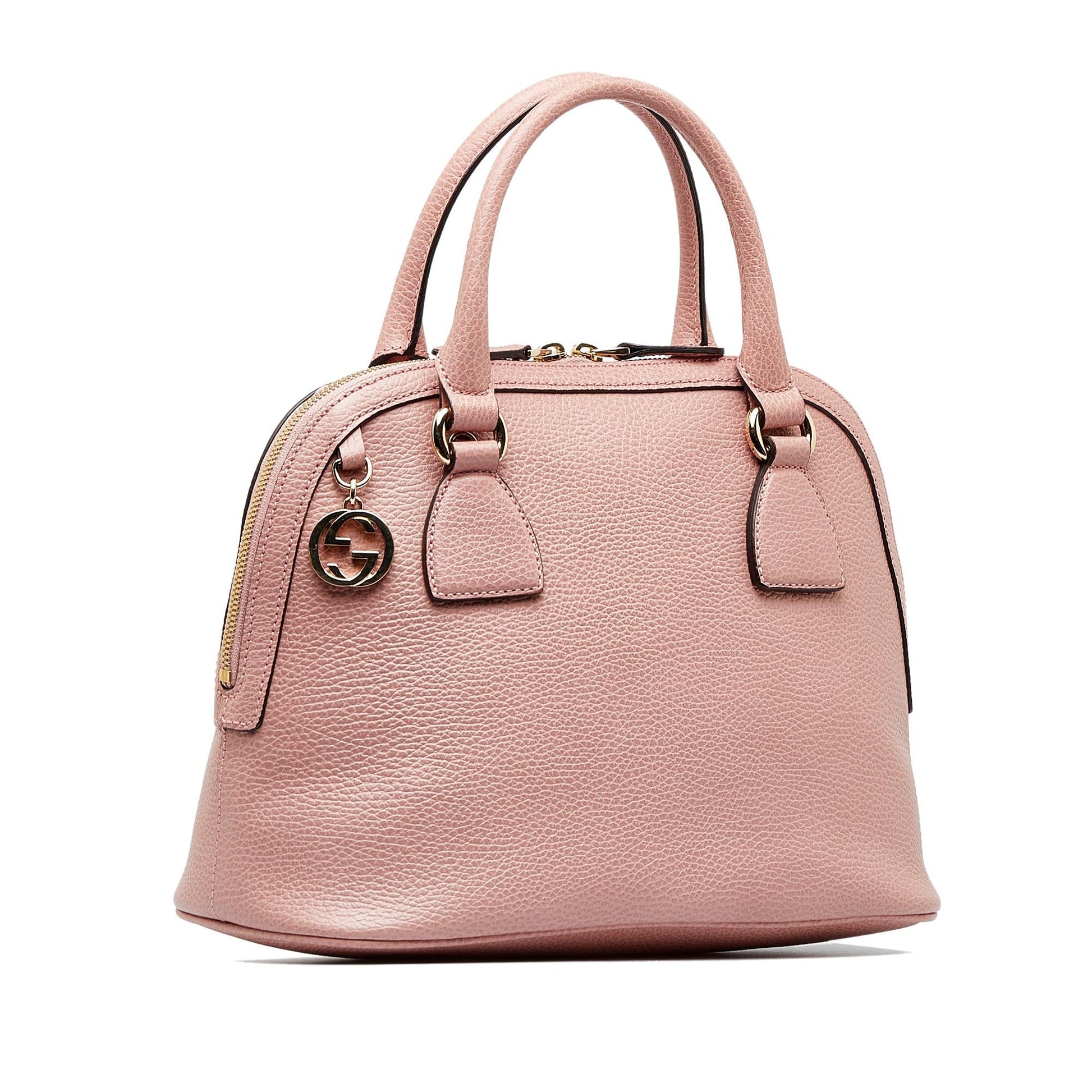 Gucci GG Charm Dome SHG-rd2gGX Calf Pink Mini Satchel Bag