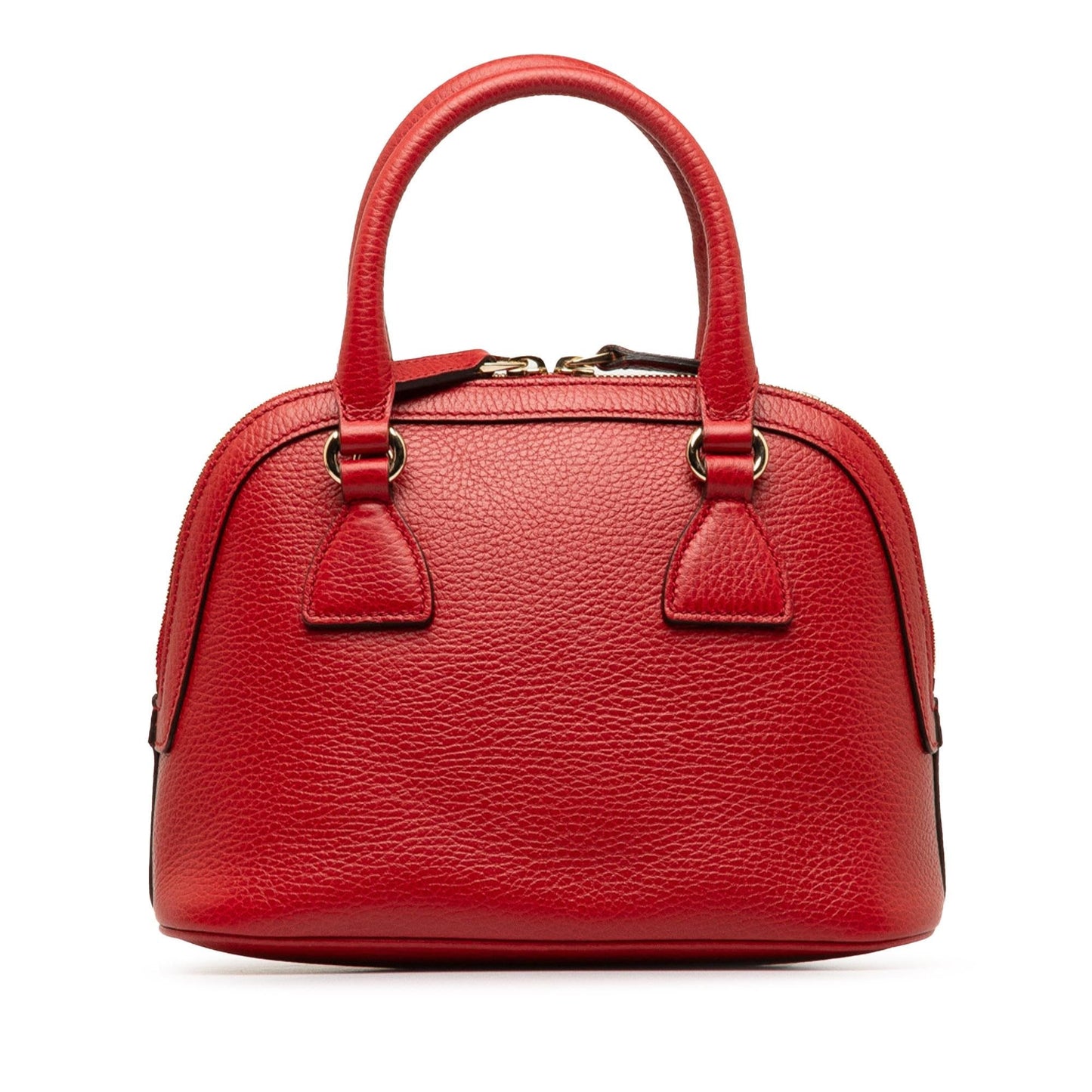 Gucci GG Charm Dome SHG-5aHUiP Calf Red Mini Satchel Bag