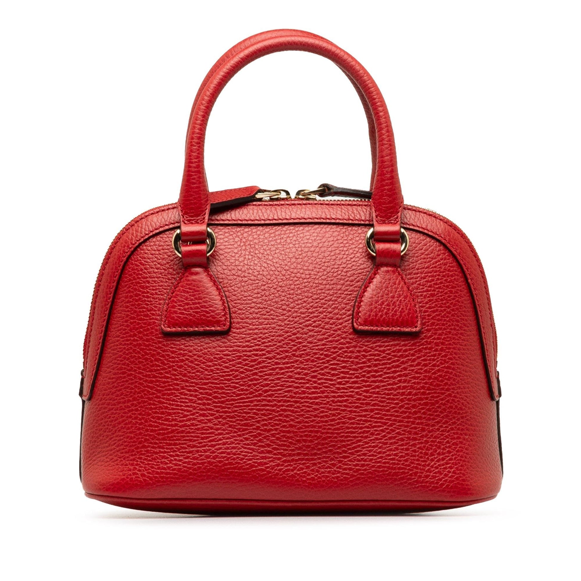 Gucci GG Charm Dome SHG-5aHUiP Calf Red Mini Satchel Bag